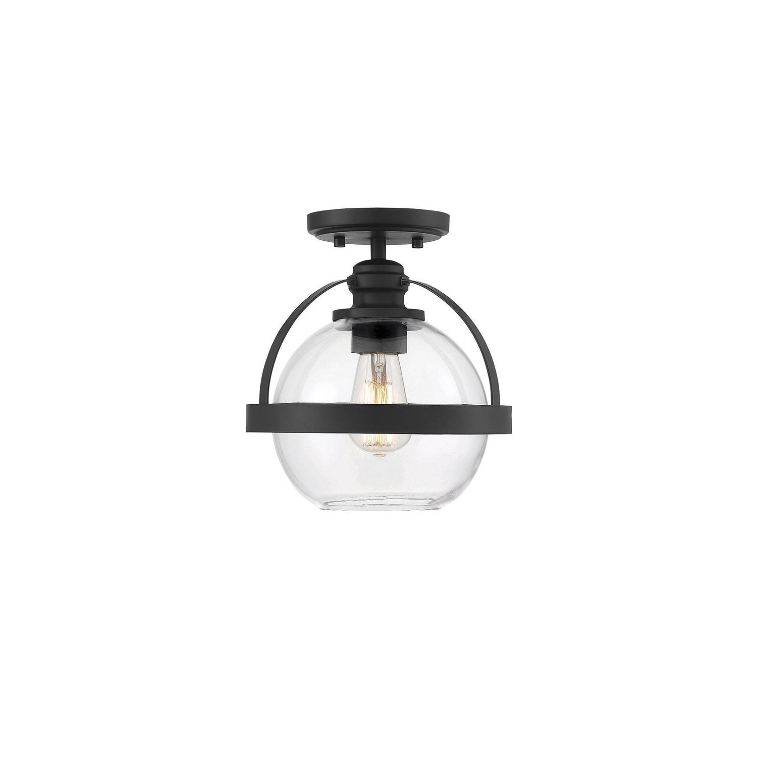 Savoy House - 6-7200-1-89 - One Light Semi-Flush Mount - Pendleton - Matte Black