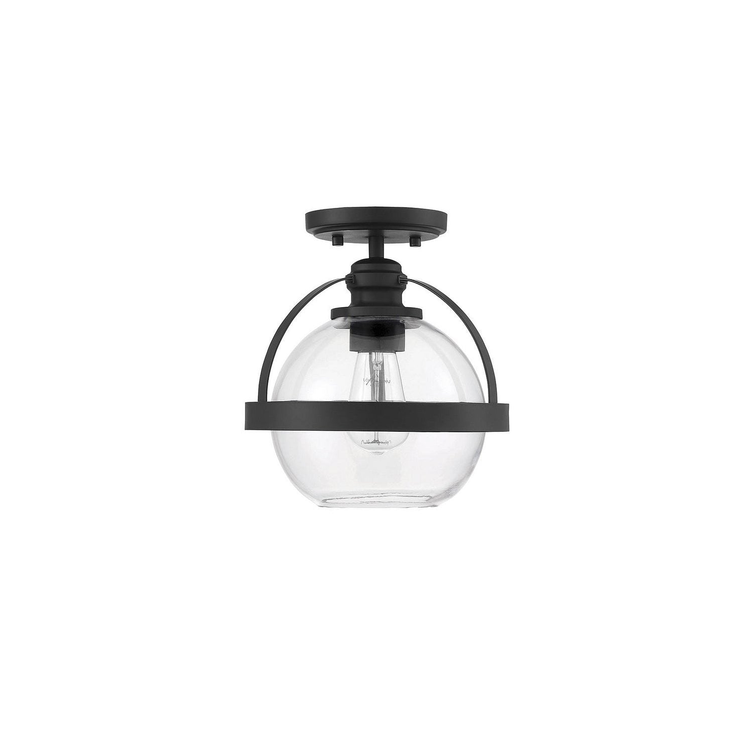Savoy House - 6-7200-1-89 - One Light Semi-Flush Mount - Pendleton - Matte Black