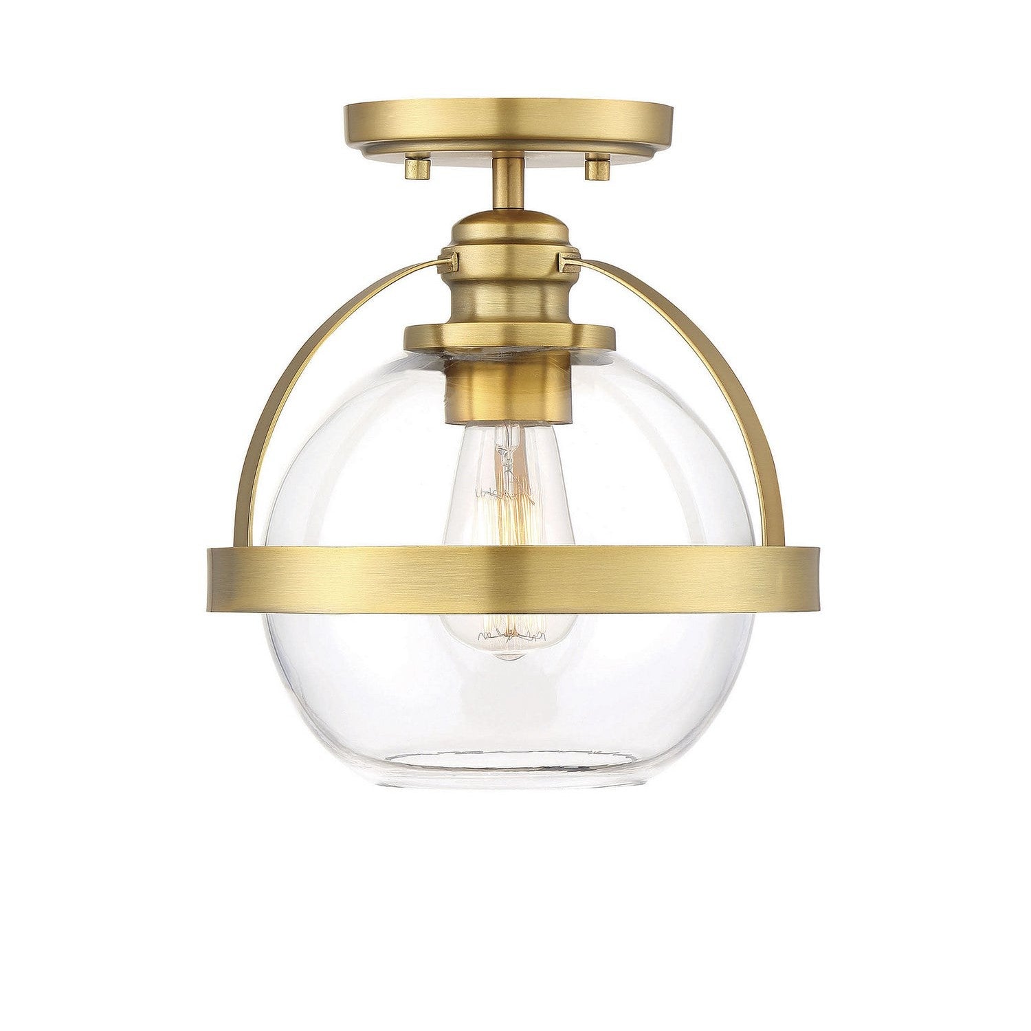 Savoy House - 6-7200-1-322 - One Light Semi-Flush Mount - Pendleton - Warm Brass