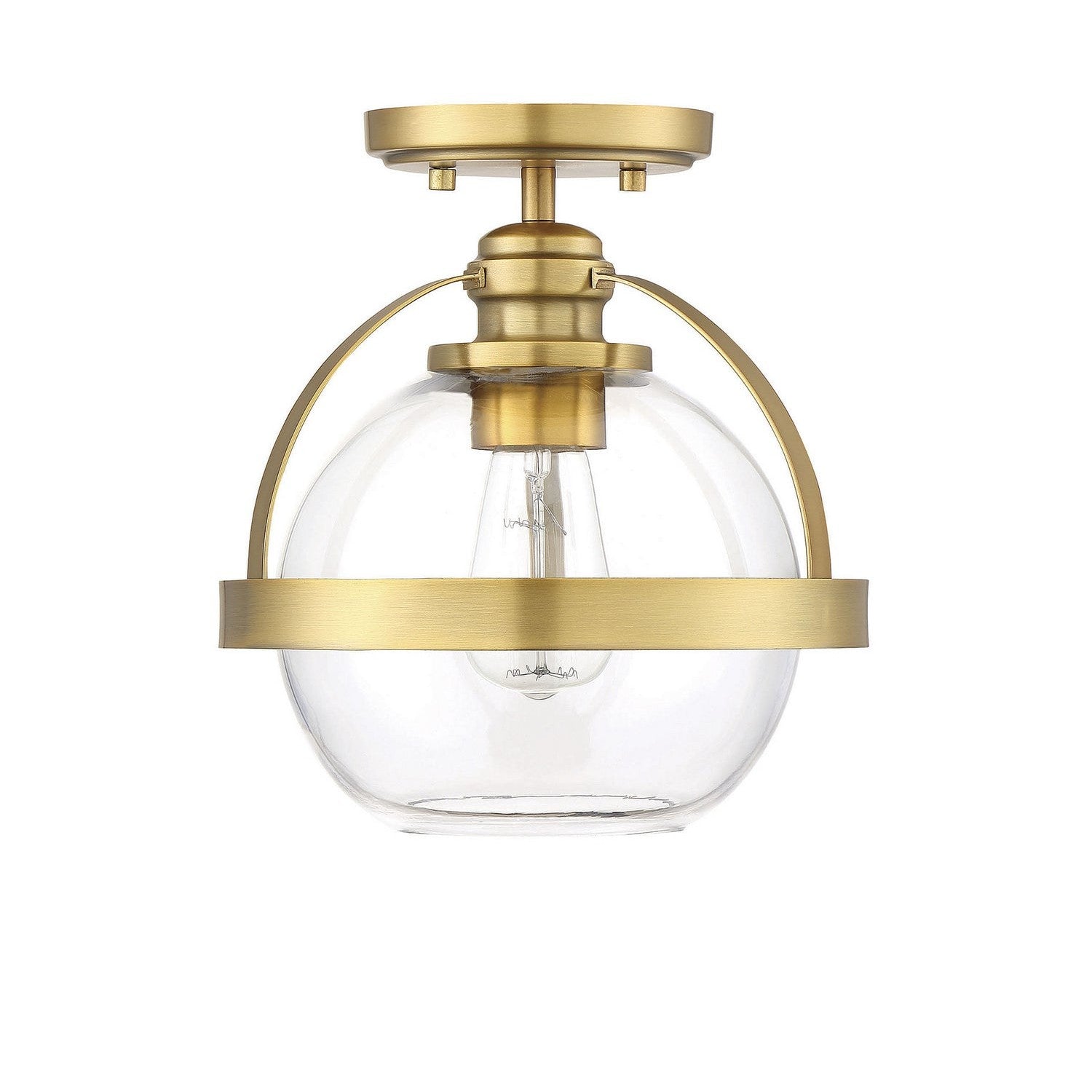 Savoy House - 6-7200-1-322 - One Light Semi-Flush Mount - Pendleton - Warm Brass