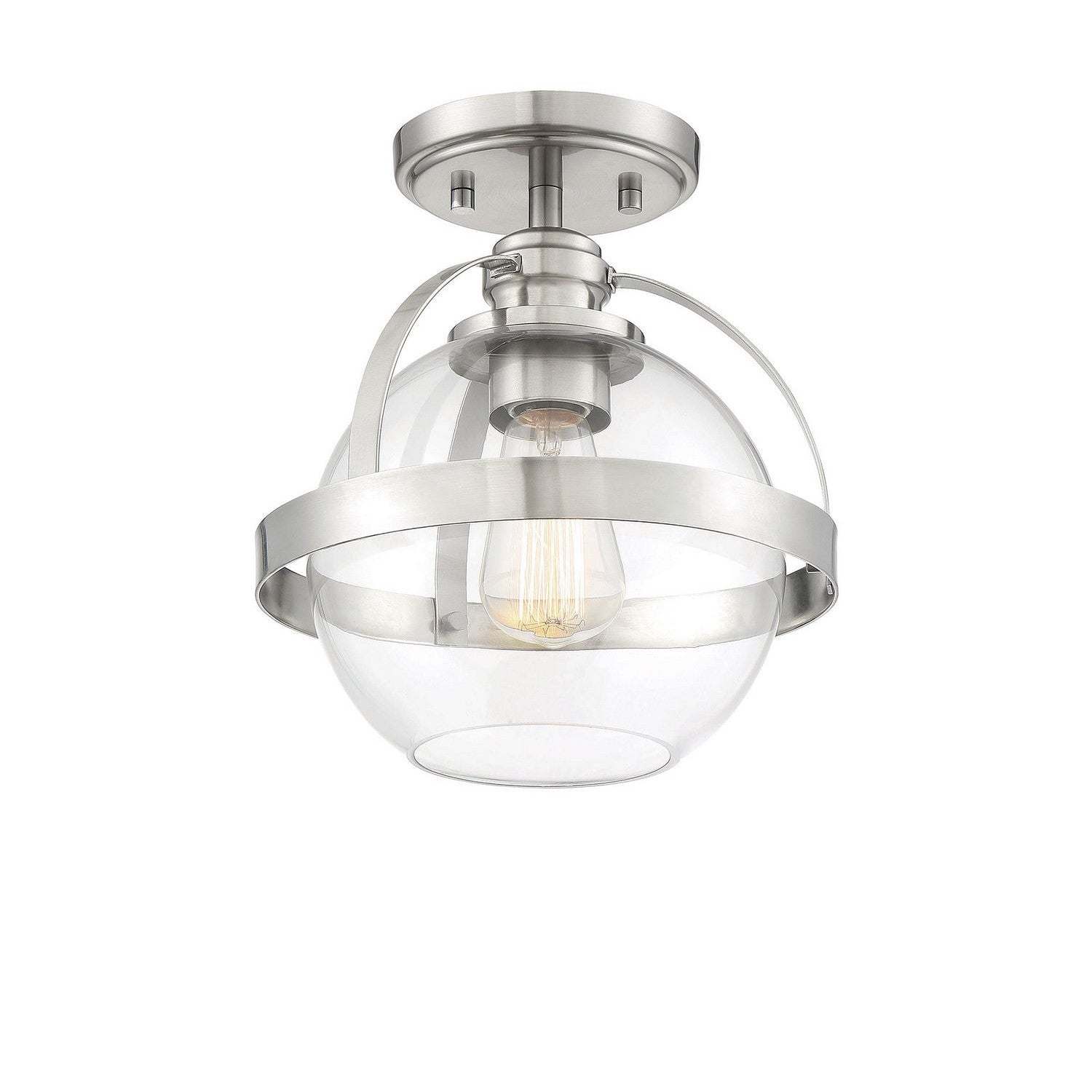Savoy House - 6-7200-1-SN - One Light Semi-Flush Mount - Pendleton - Satin Nickel