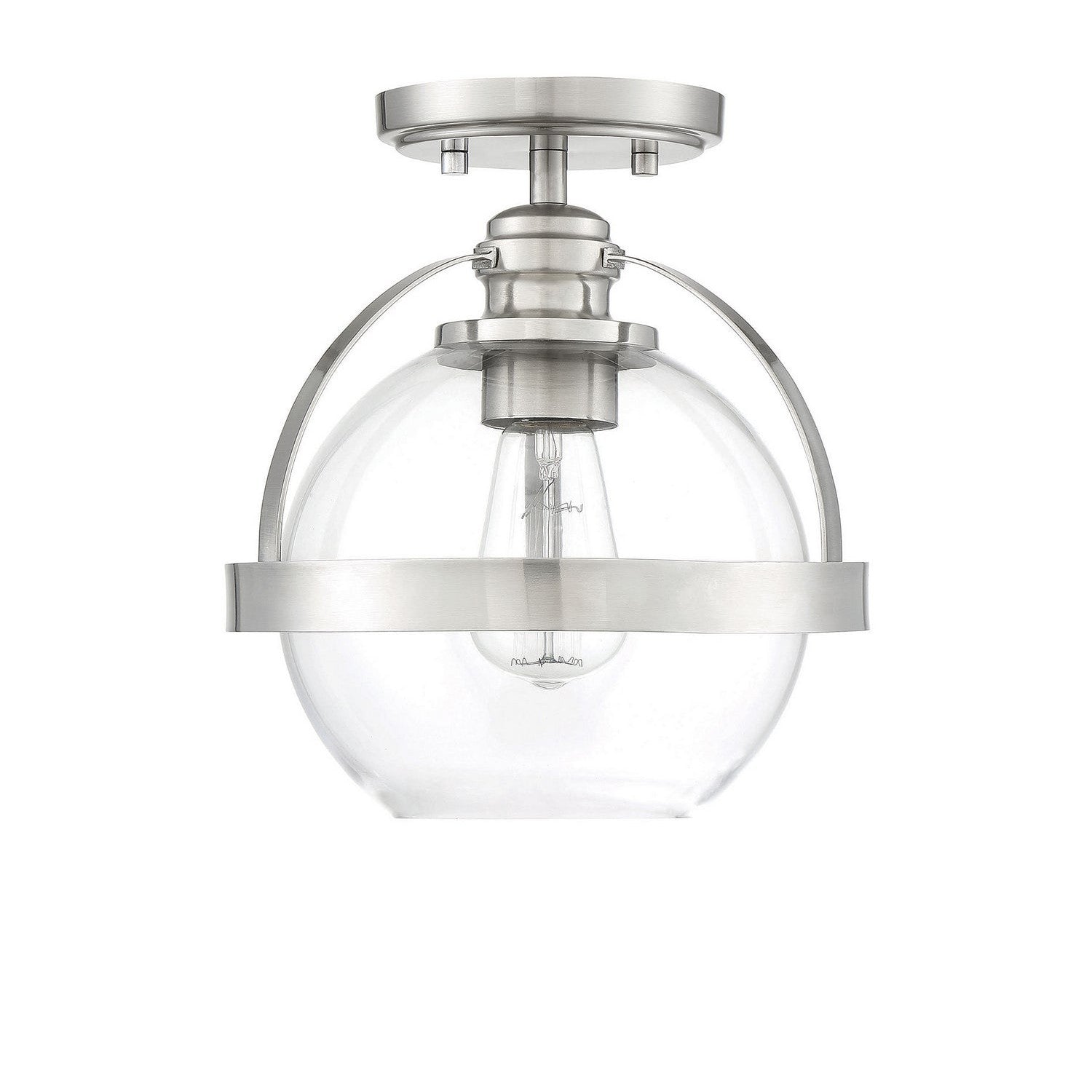 Savoy House - 6-7200-1-SN - One Light Semi-Flush Mount - Pendleton - Satin Nickel