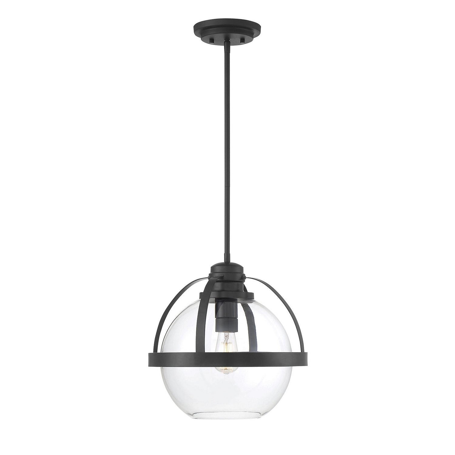 Savoy House - 7-7201-1-89 - One Light Pendant - Pendleton - Matte Black