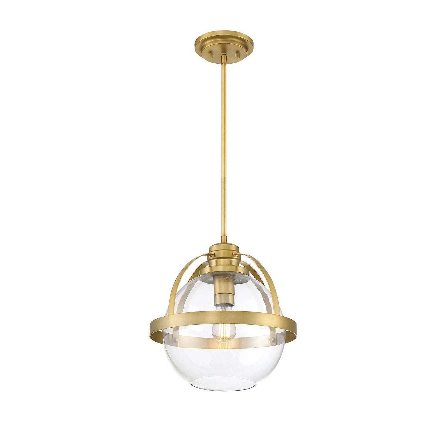 Savoy House - 7-7201-1-322 - One Light Pendant - Pendleton - Warm Brass