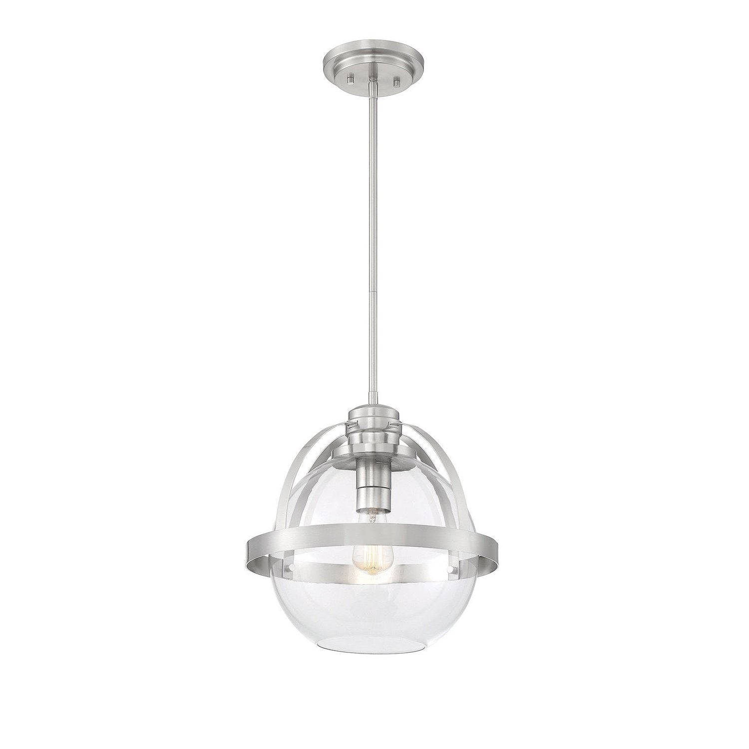 Savoy House - 7-7201-1-SN - One Light Pendant - Pendleton - Satin Nickel