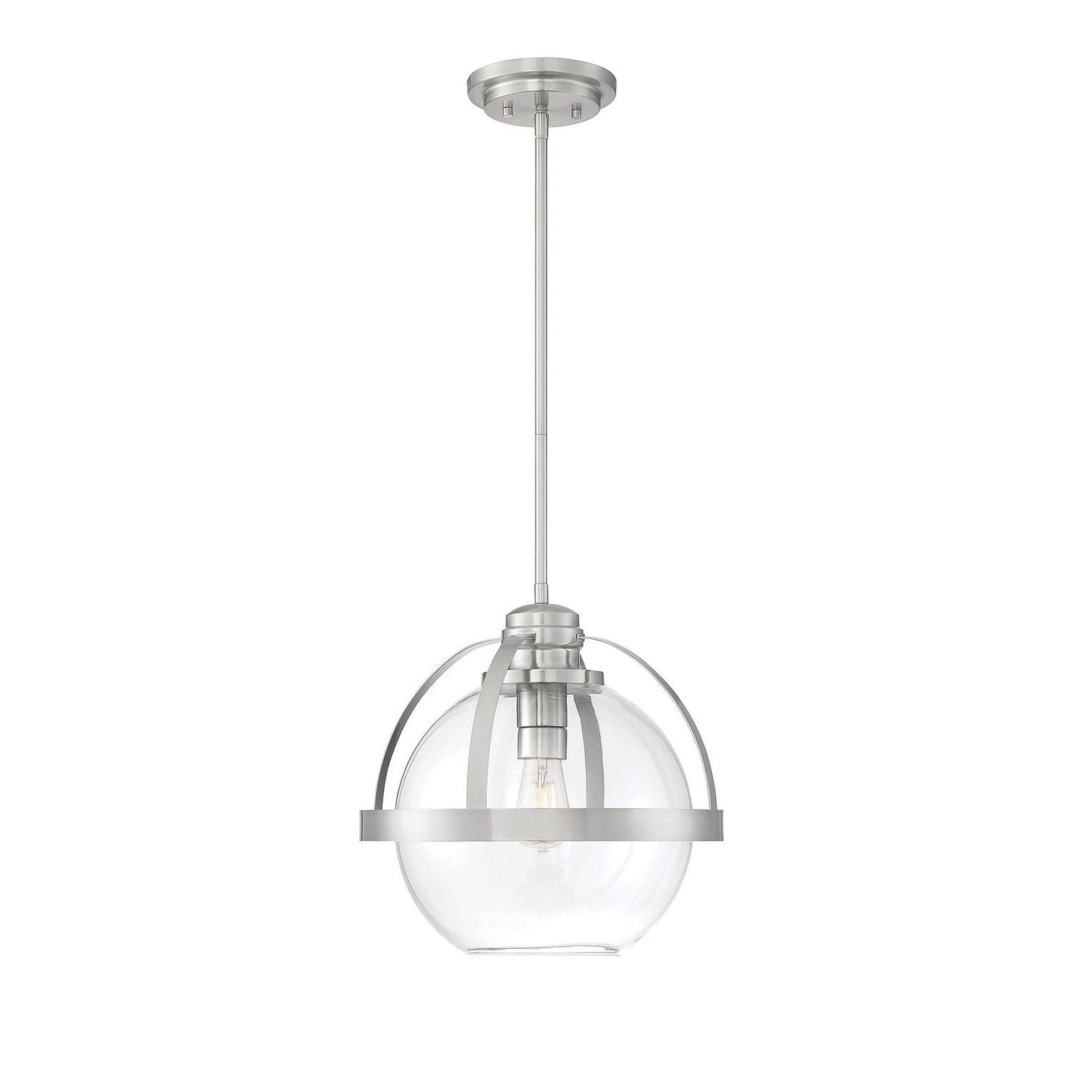 Savoy House - 7-7201-1-SN - One Light Pendant - Pendleton - Satin Nickel