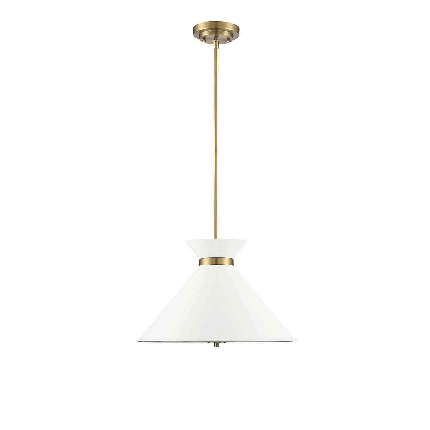 Savoy House - 7-2416-3-160 - Three Light Pendant - Lamar - White with Brass