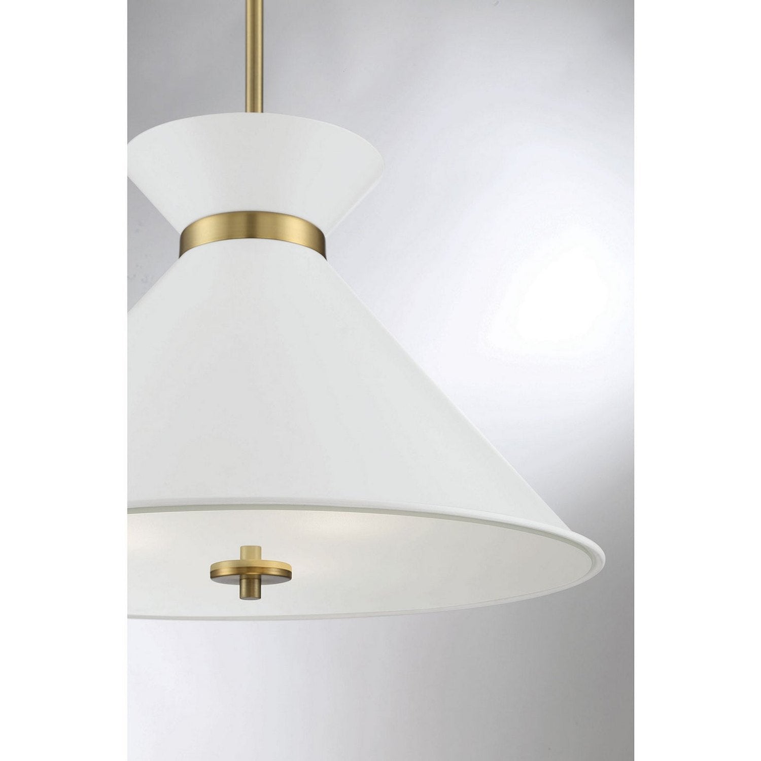 Savoy House - 7-2416-3-160 - Three Light Pendant - Lamar - White with Brass