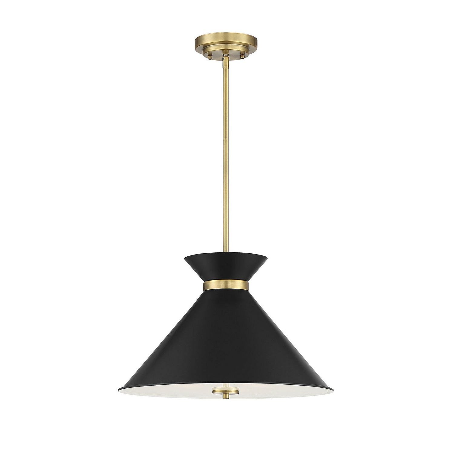 Savoy House - 7-2416-3-143 - Three Light Pendant - Lamar - Black with Warm Brass