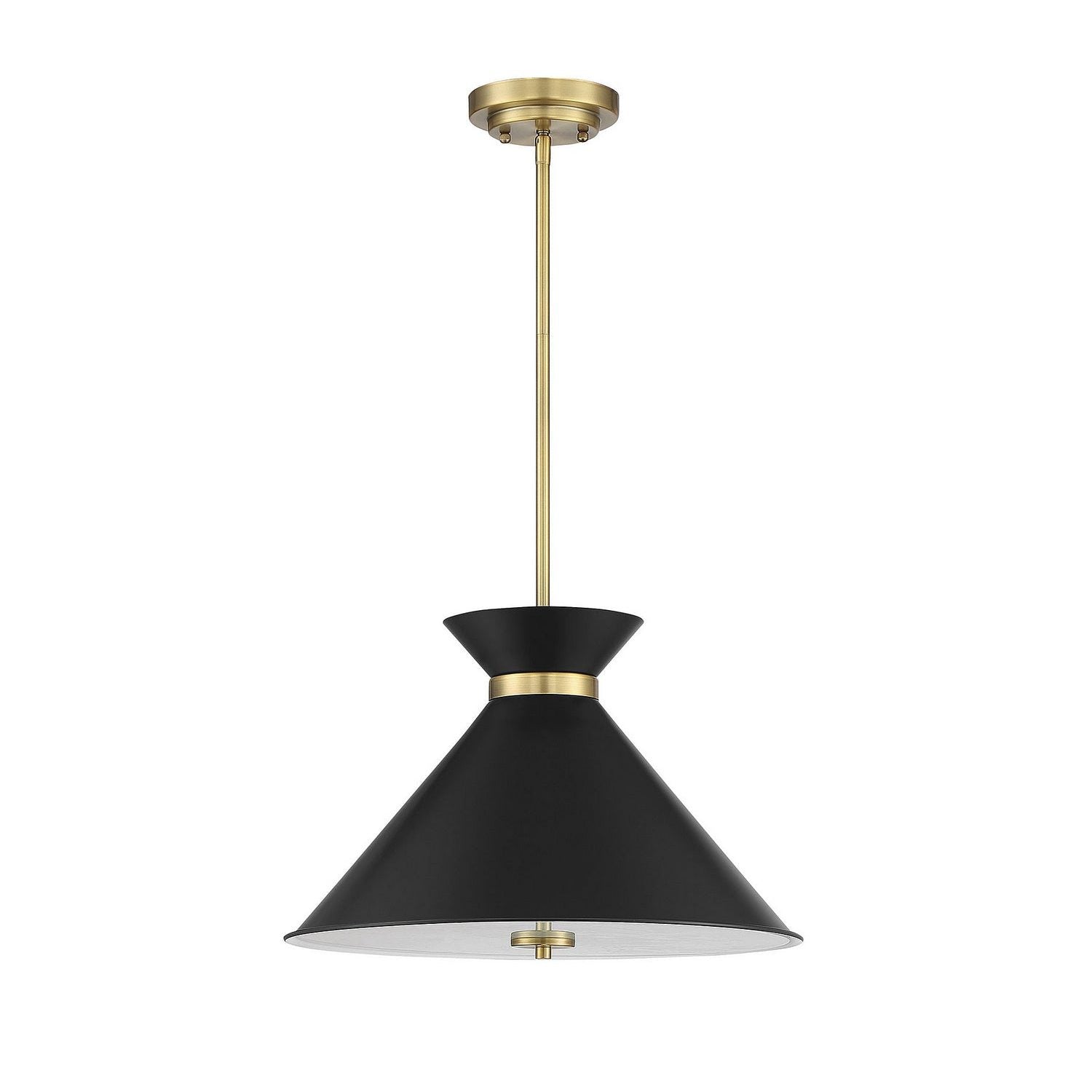 Savoy House - 7-2416-3-143 - Three Light Pendant - Lamar - Black with Warm Brass