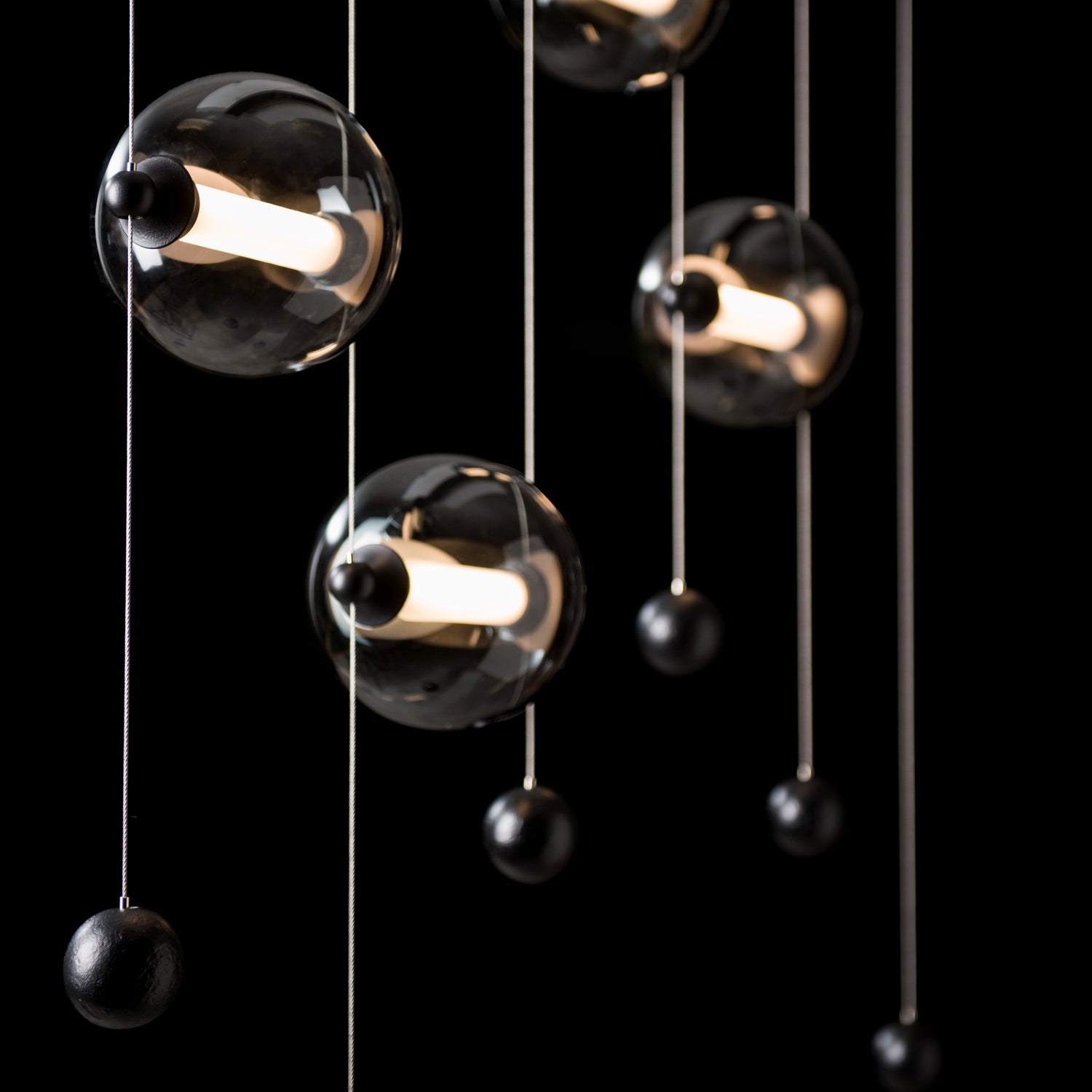 Hubbardton Forge - 139050-LED-STND-10-GG0668 - LED Pendant - Abacus - Black