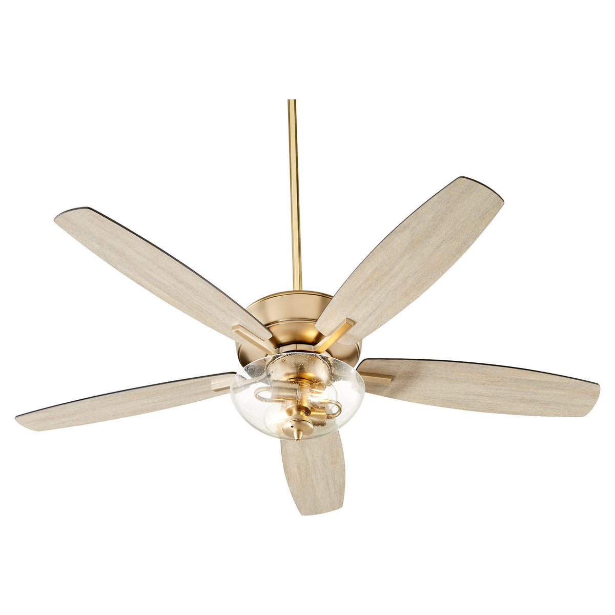 Quorum - 7052-280 - 52" Ceiling Fan - Breeze - Aged Brass