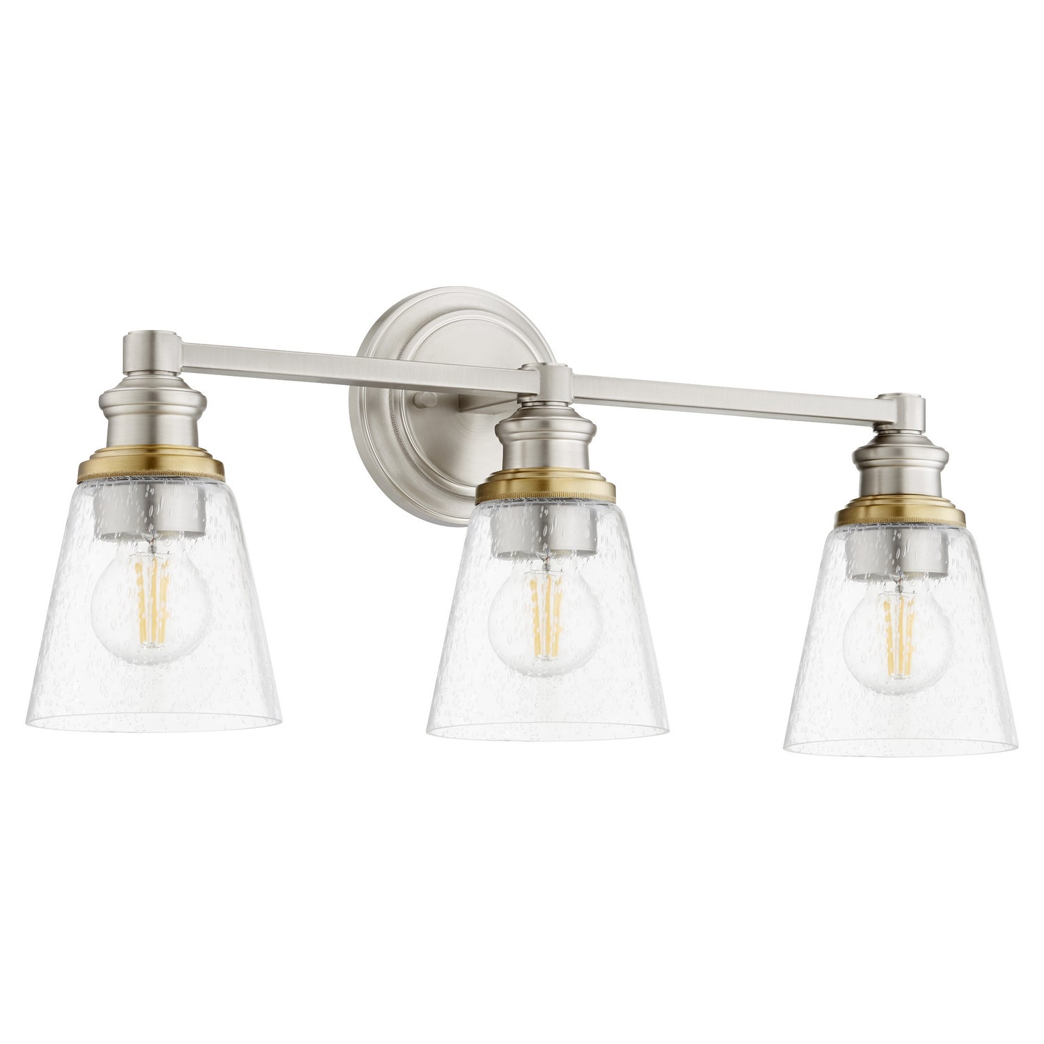 Quorum - 509-3-65 - Three Light Vanity - Dunbar - Satin Nickel