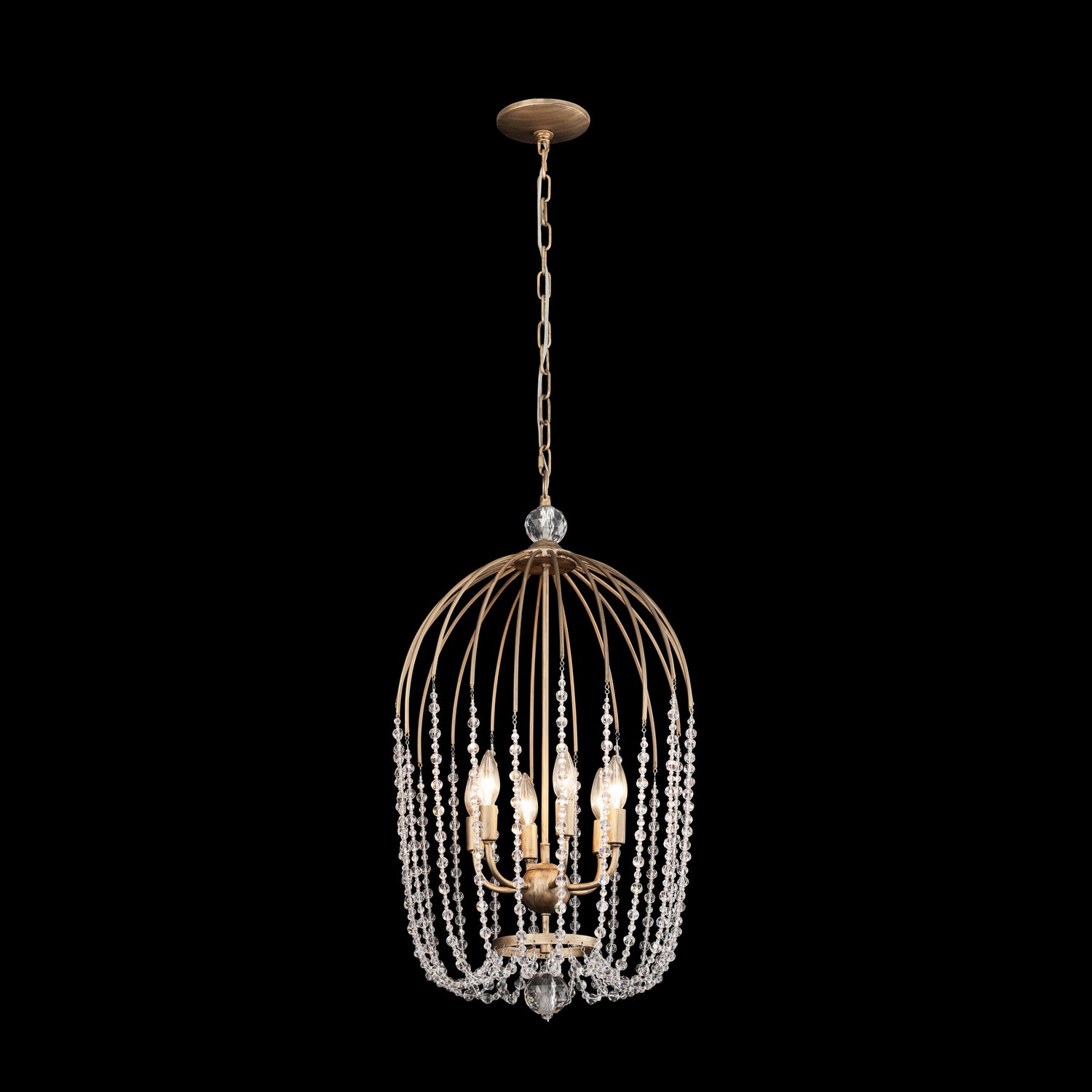 Varaluz - 343F06HG - Six Light Pendant - Voliere - Havana Gold