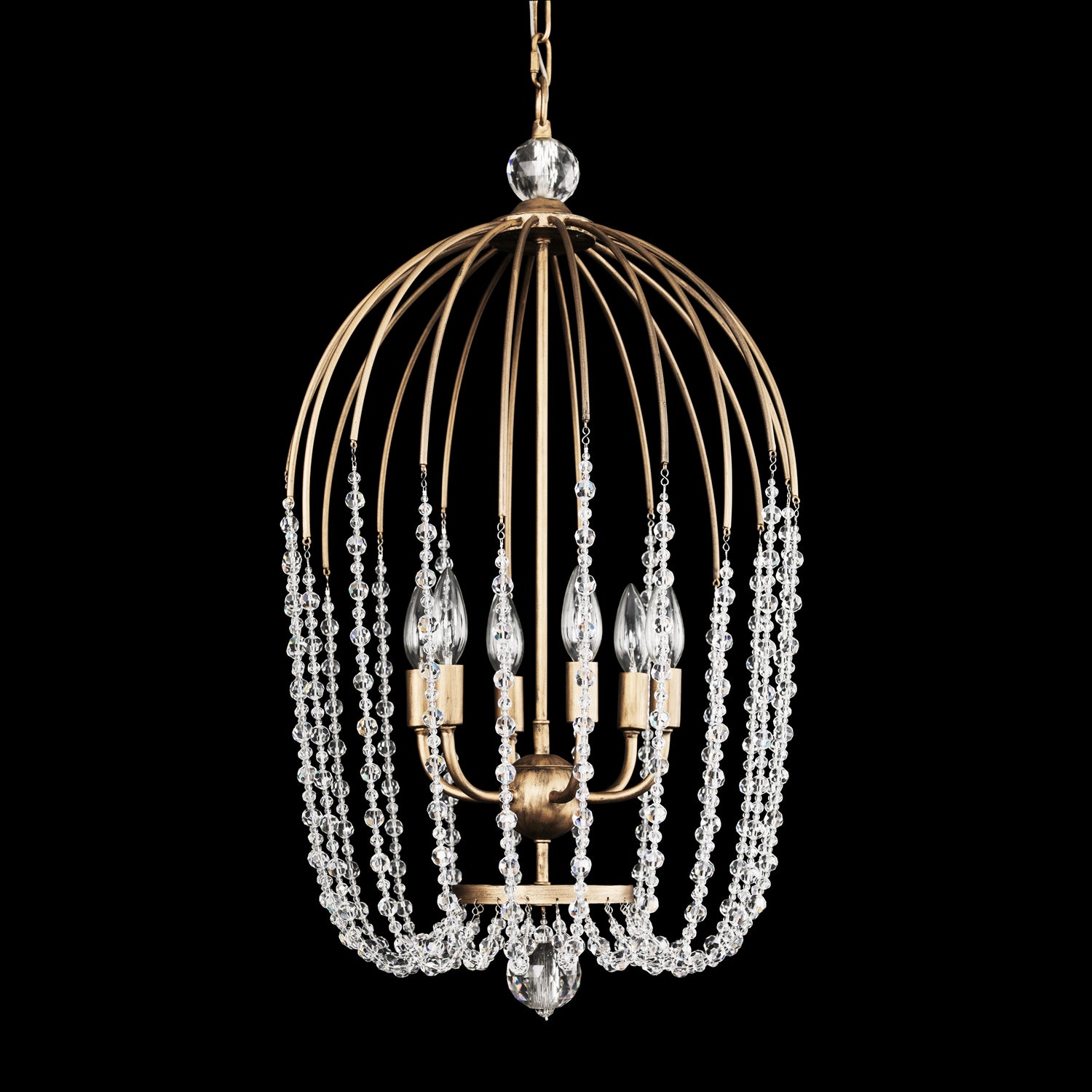 Varaluz - 343F06HG - Six Light Pendant - Voliere - Havana Gold