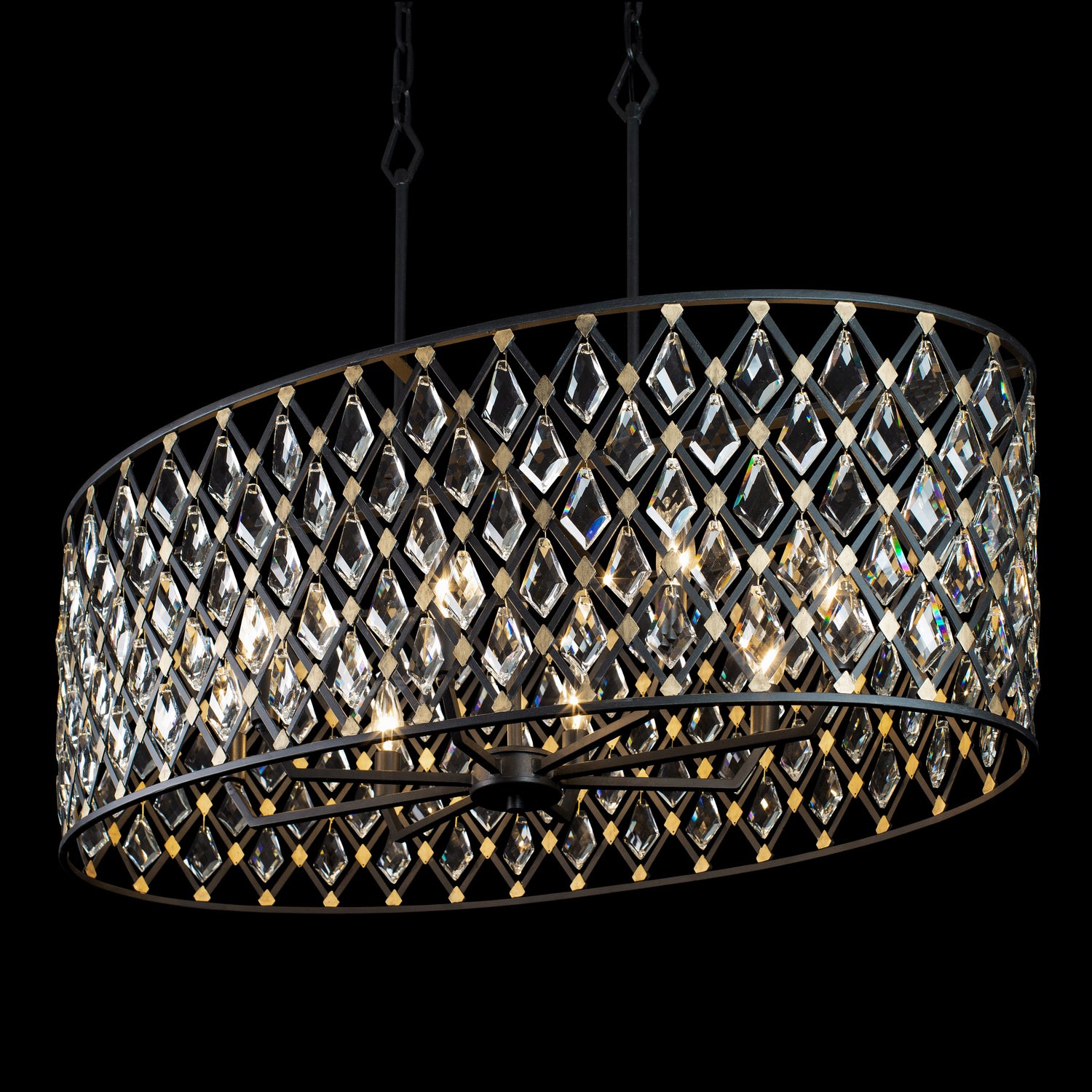 Varaluz - 345N08CBHG - Eight Light Pendant - Windsor - Carbon/Havana Gold