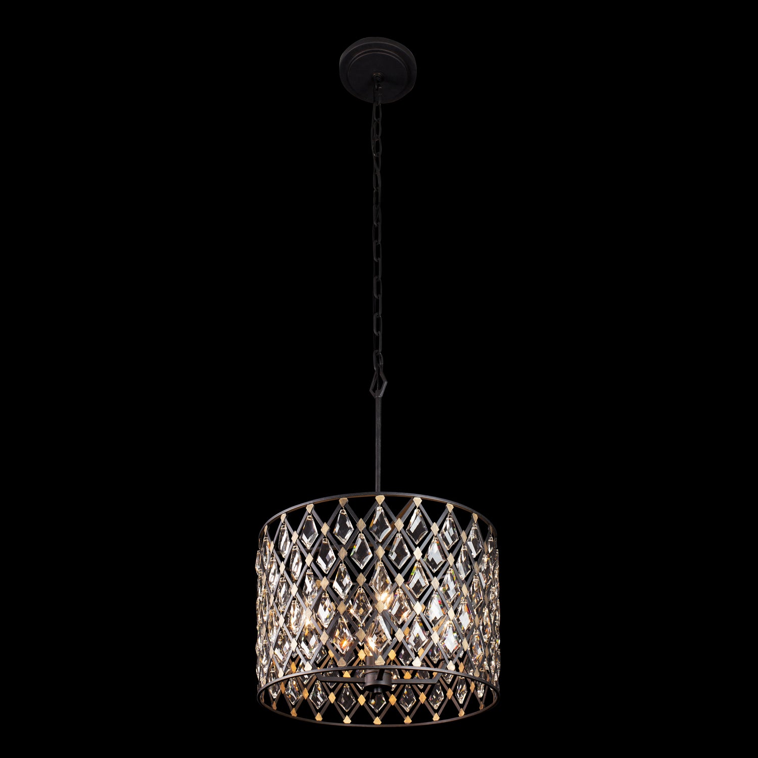 Varaluz - 345P04CBHG - Four Light Pendant - Windsor - Carbon/Havana Gold