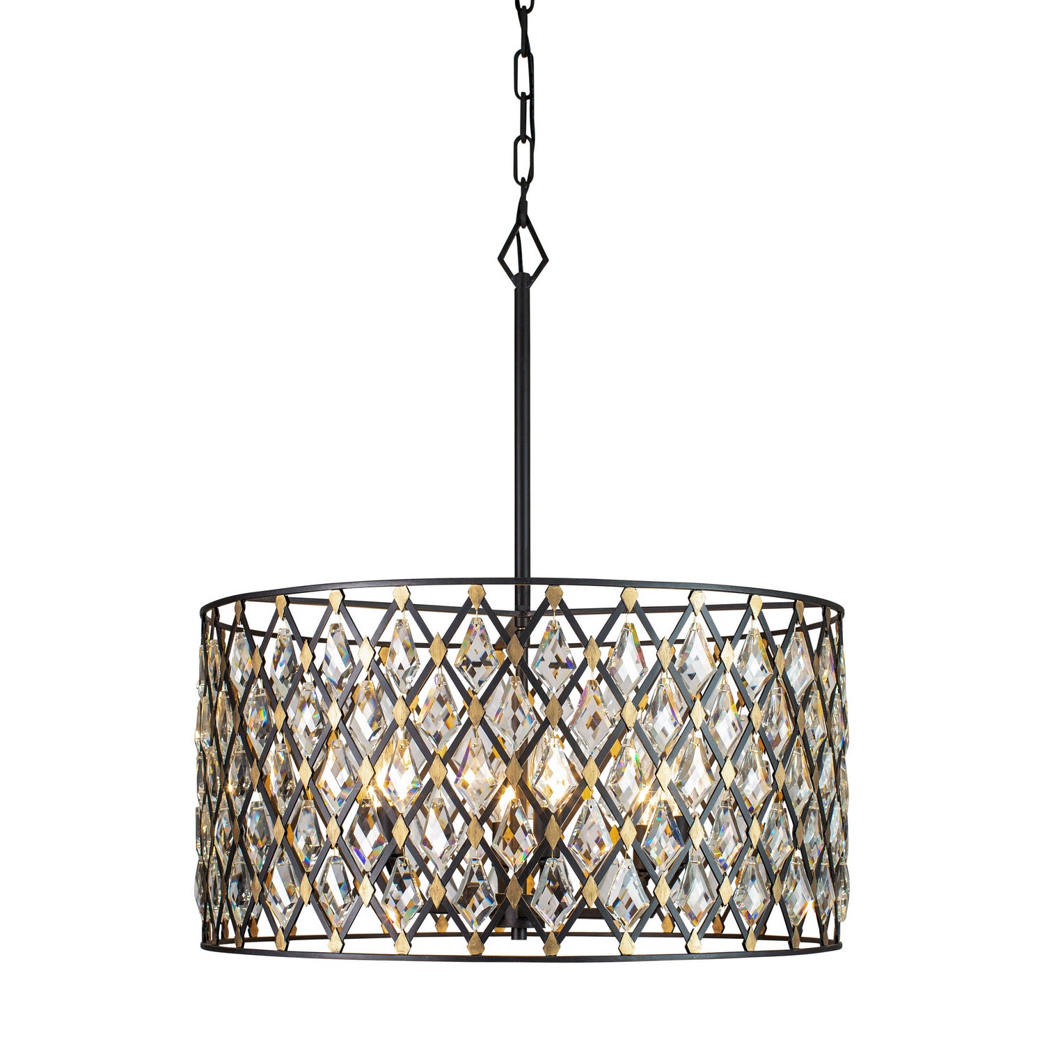 Varaluz - 345P06CBHG - Six Light Pendant - Windsor - Carbon/Havana Gold