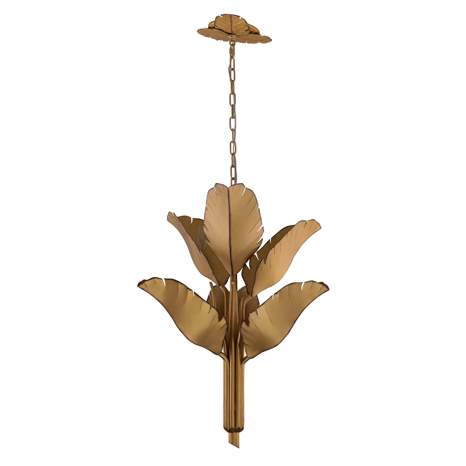 Varaluz - 901C06GO - Six Light Chandelier - Banana Leaf - Gold