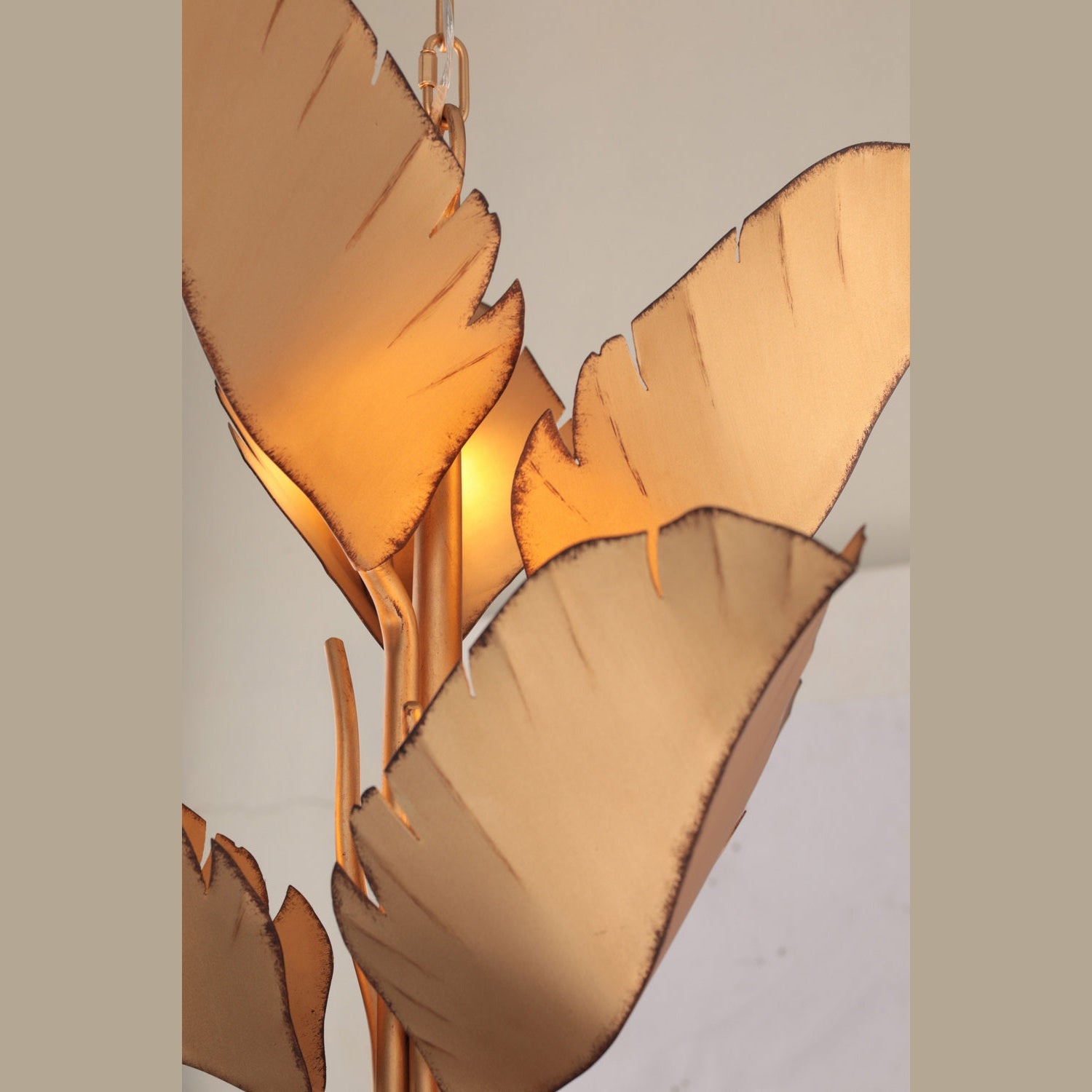 Varaluz - 901C06GO - Six Light Chandelier - Banana Leaf - Gold