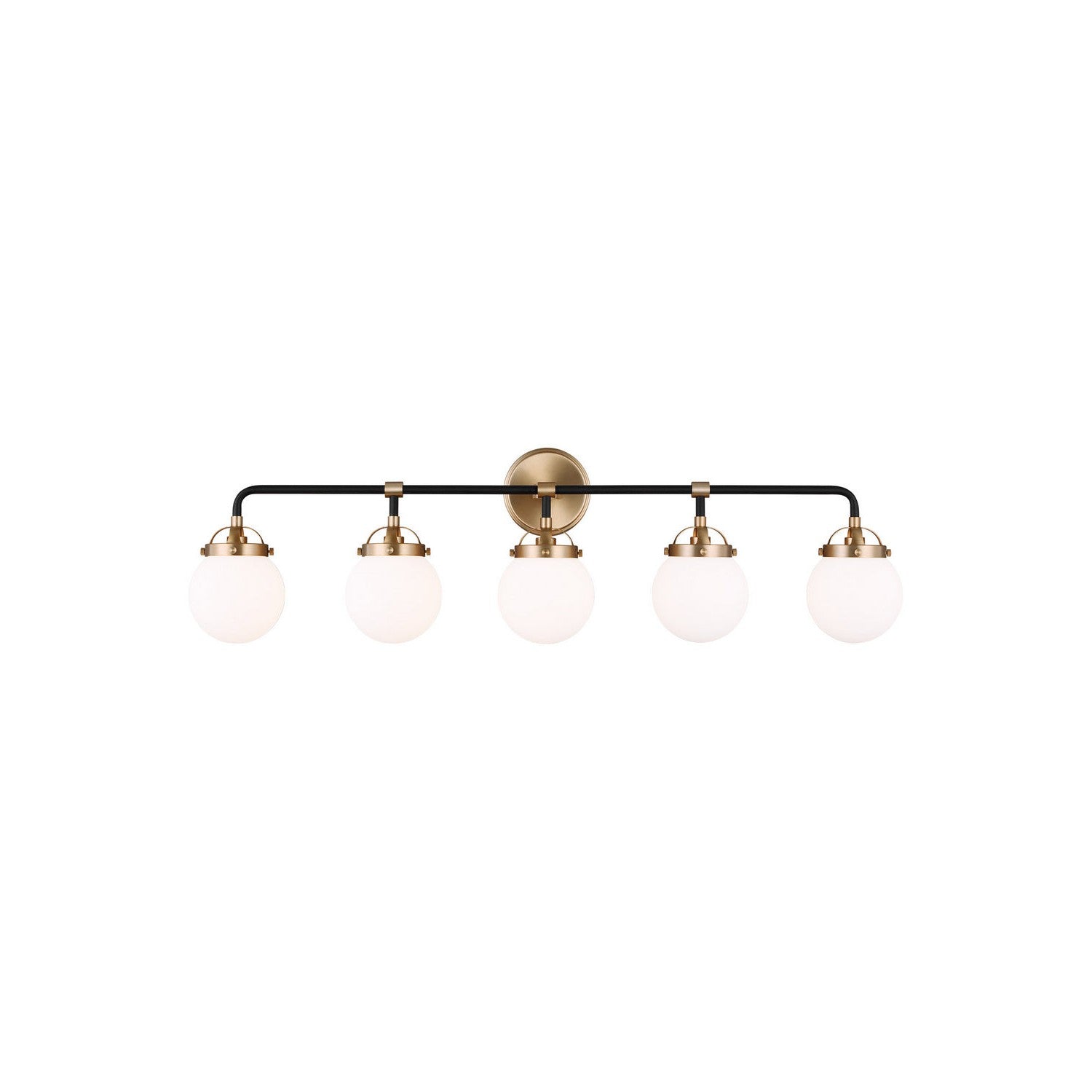 Visual Comfort Studio - 4487905-848 - Five Light Wall / Bath - Cafe - Satin Brass