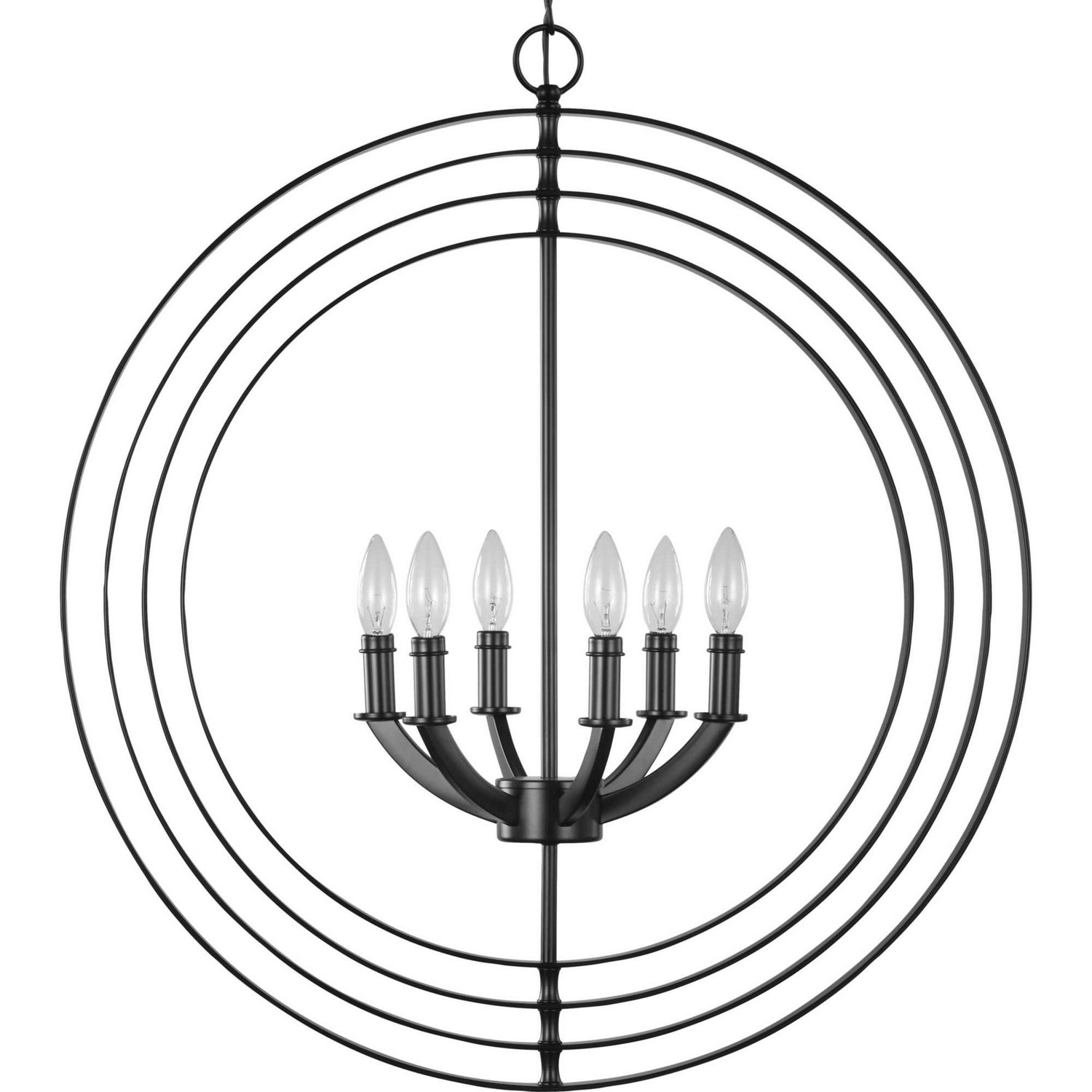 Progress Lighting - P3889-31 - Six Light Pendant - Equinox - Black