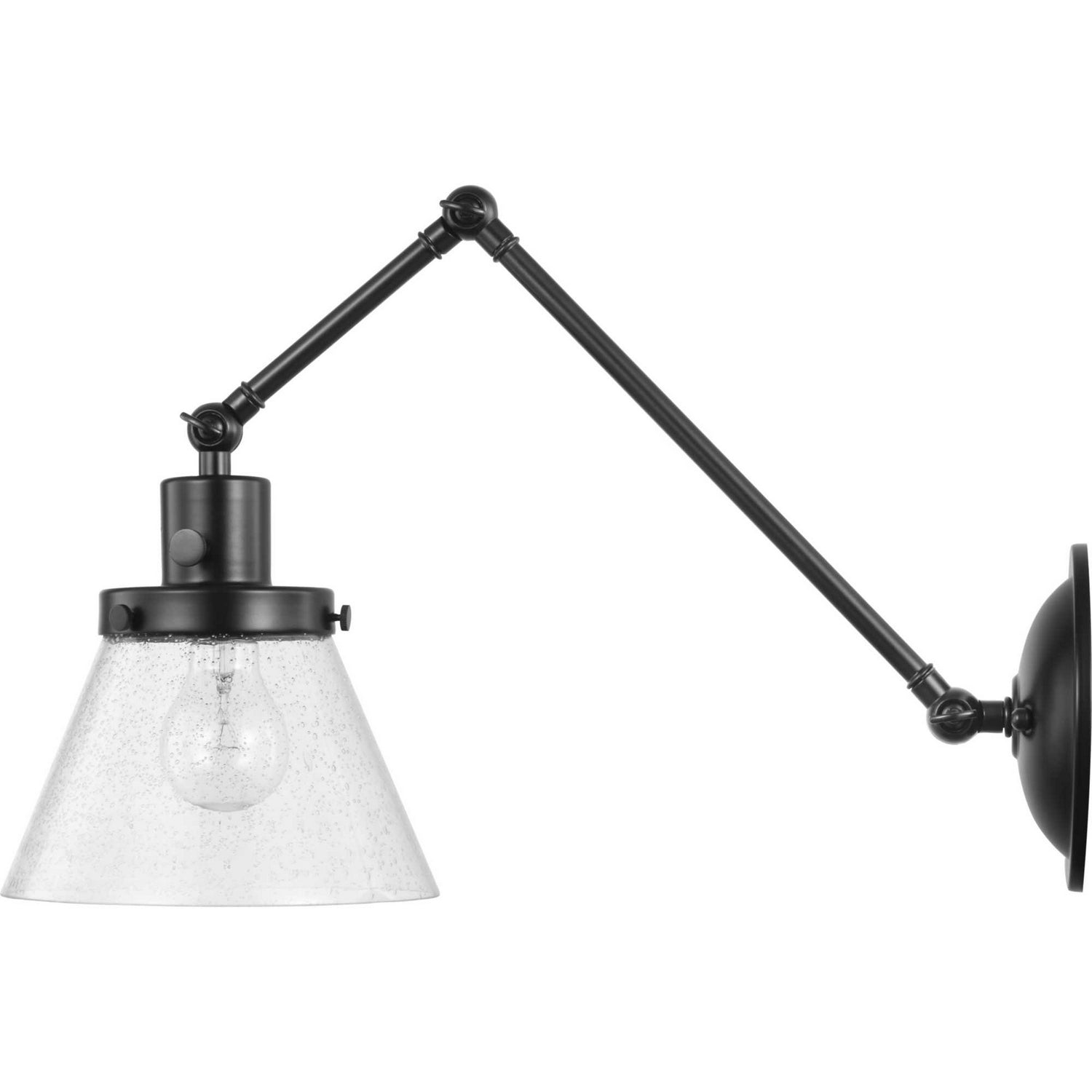 Progress Lighting - P710094-031 - One Light Swing Arm Wall Lamp - Hinton - Black
