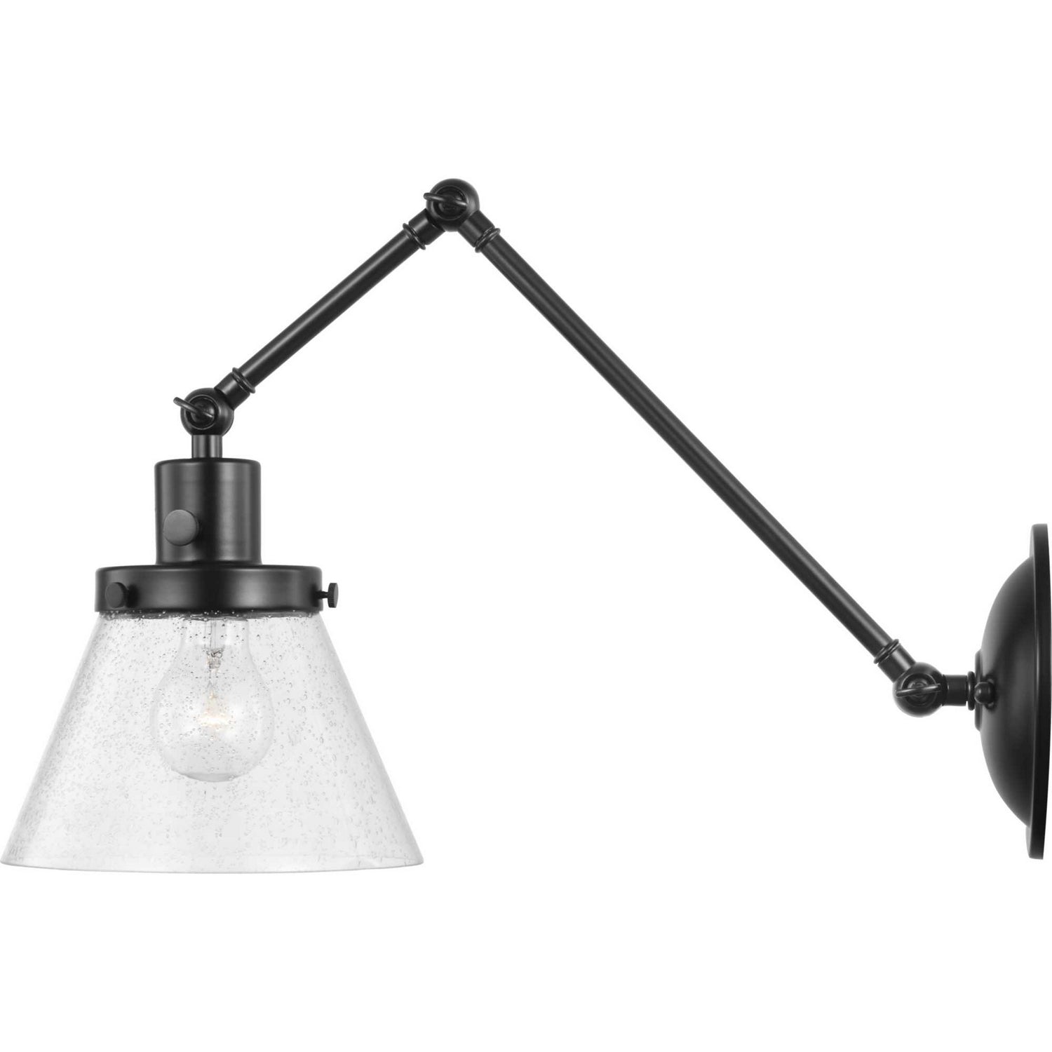 Progress Lighting - P710094-031 - One Light Swing Arm Wall Lamp - Hinton - Black