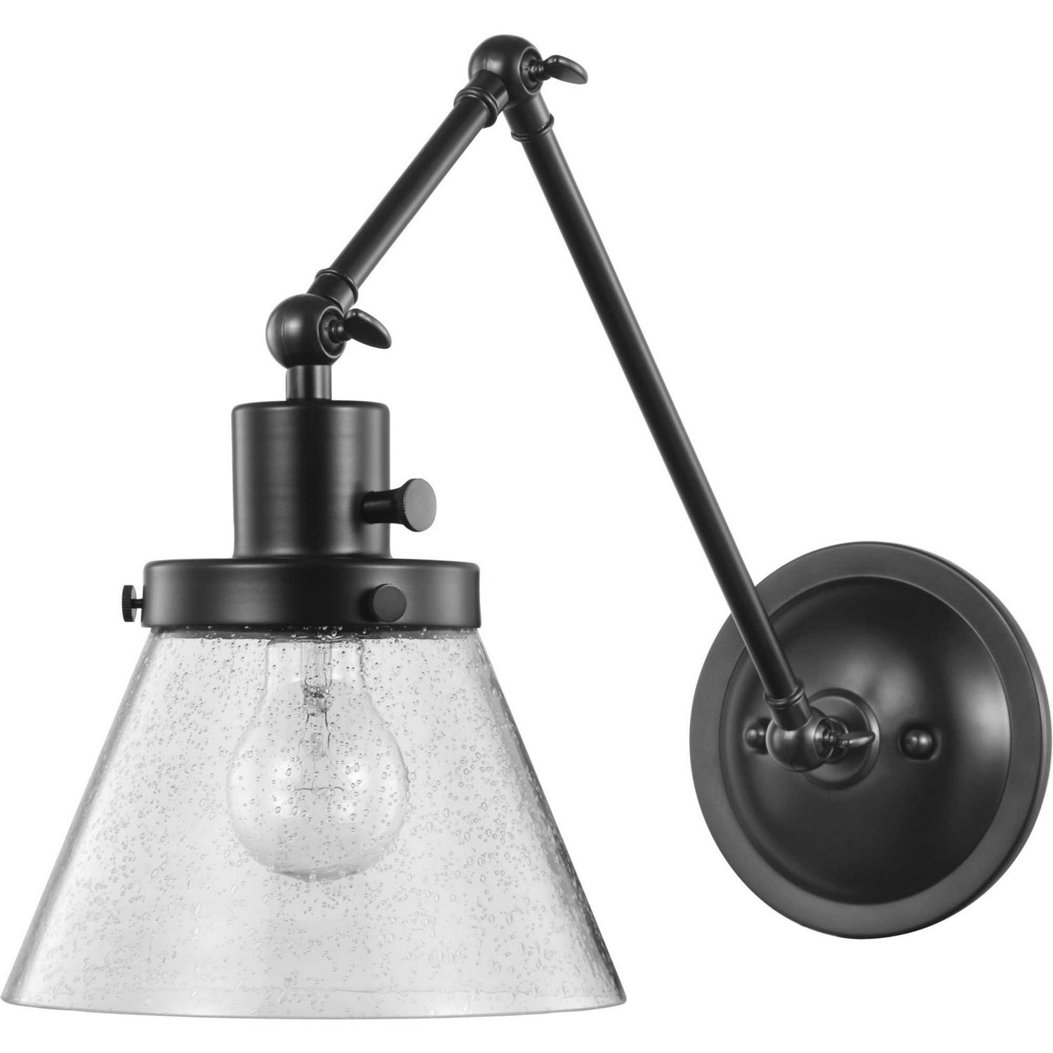 Progress Lighting - P710094-031 - One Light Swing Arm Wall Lamp - Hinton - Black