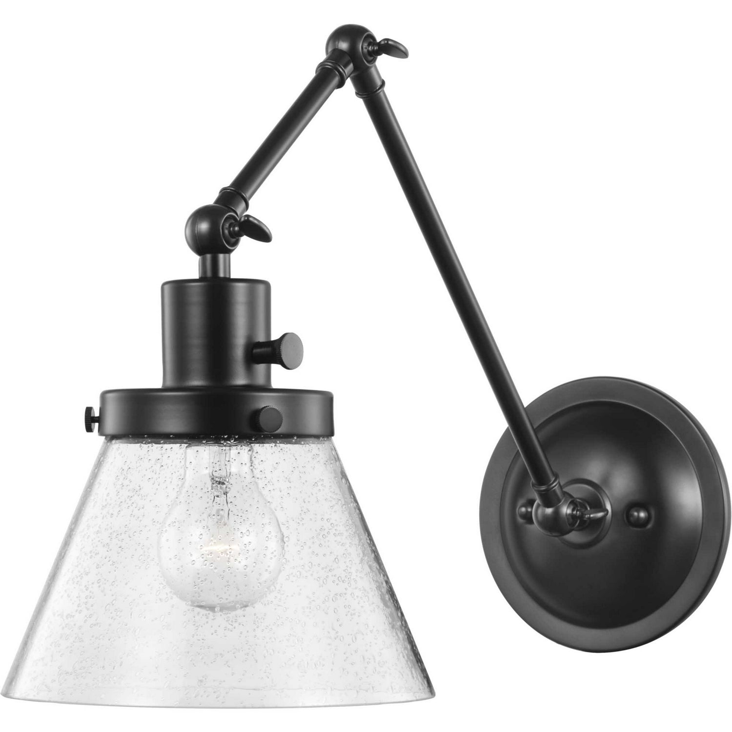 Progress Lighting - P710094-031 - One Light Swing Arm Wall Lamp - Hinton - Black