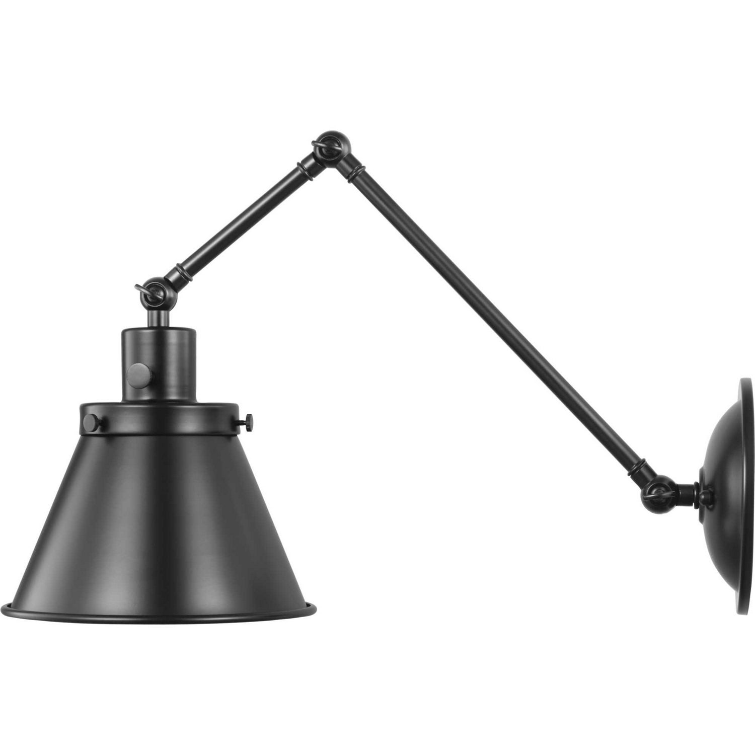 Progress Lighting - P710095-031 - One Light Swing Arm Wall Lamp - Hinton - Black