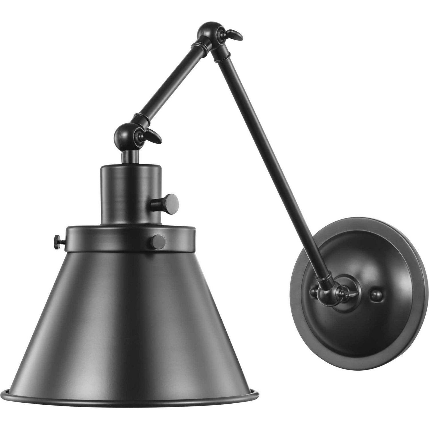 Progress Lighting - P710095-031 - One Light Swing Arm Wall Lamp - Hinton - Black