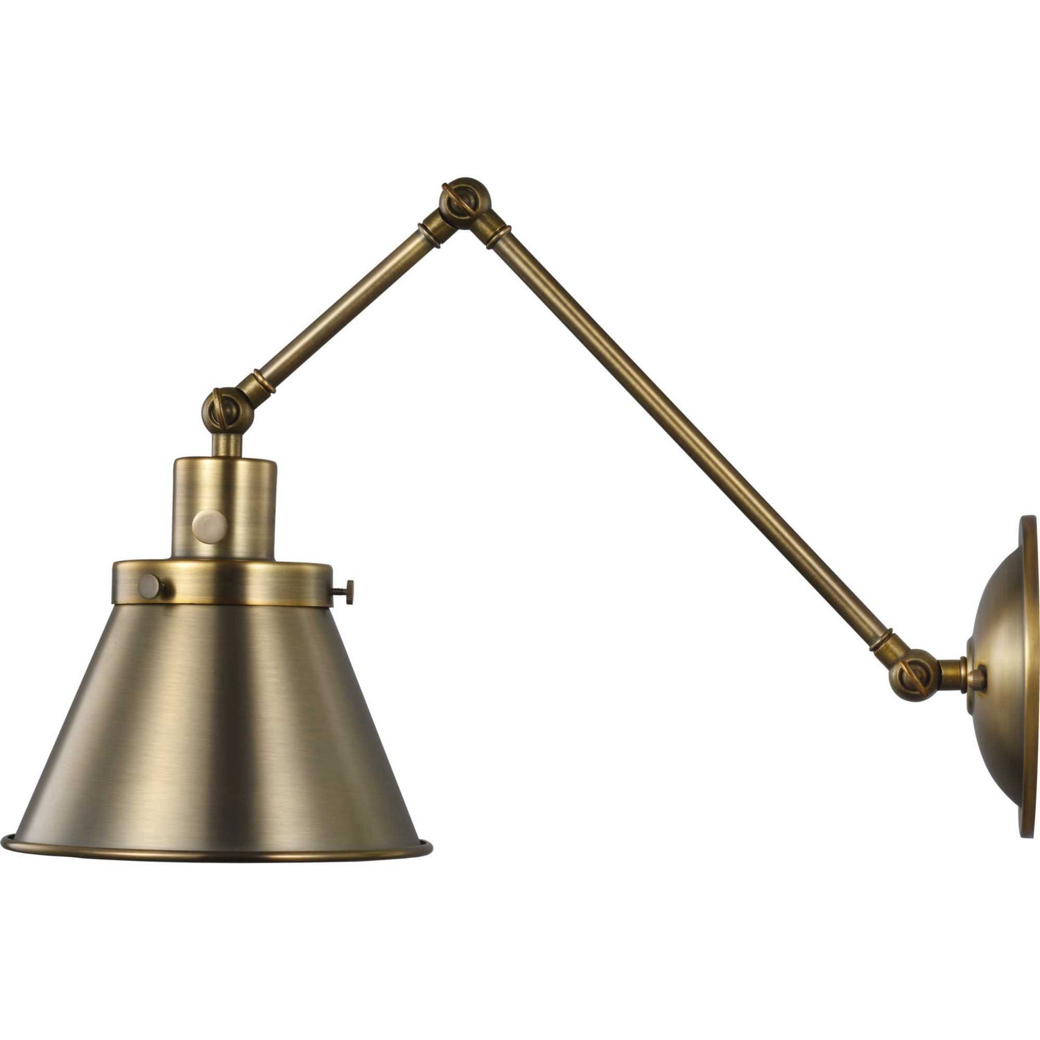 Progress Lighting - P710095-163 - One Light Swing Arm Wall Lamp - Hinton - Vintage Brass
