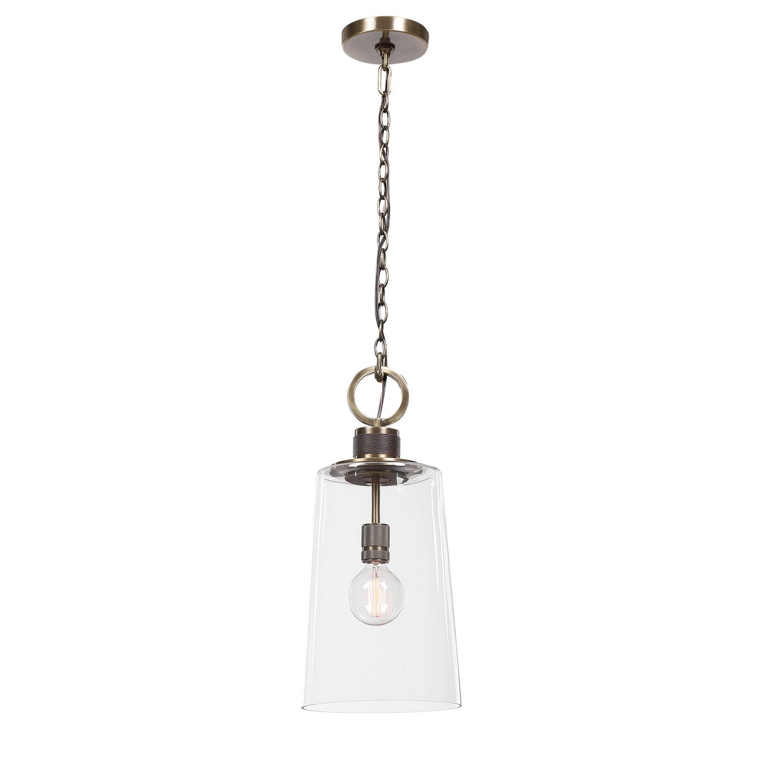 Uttermost - 21522 - One Light Mini Pendant - Rosston - Antique Brass