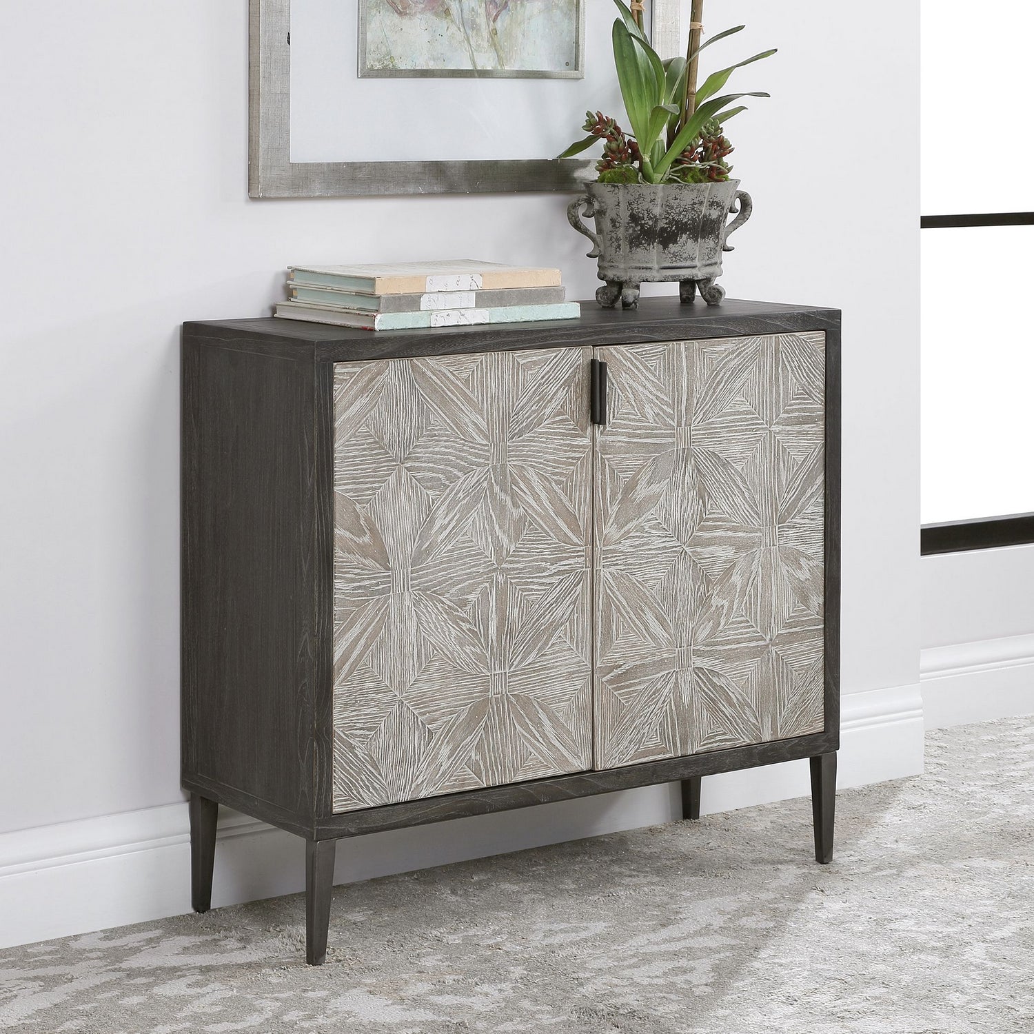 Uttermost - 24957 - Two Door Accent Cabinet - Laurentia - Light Gray