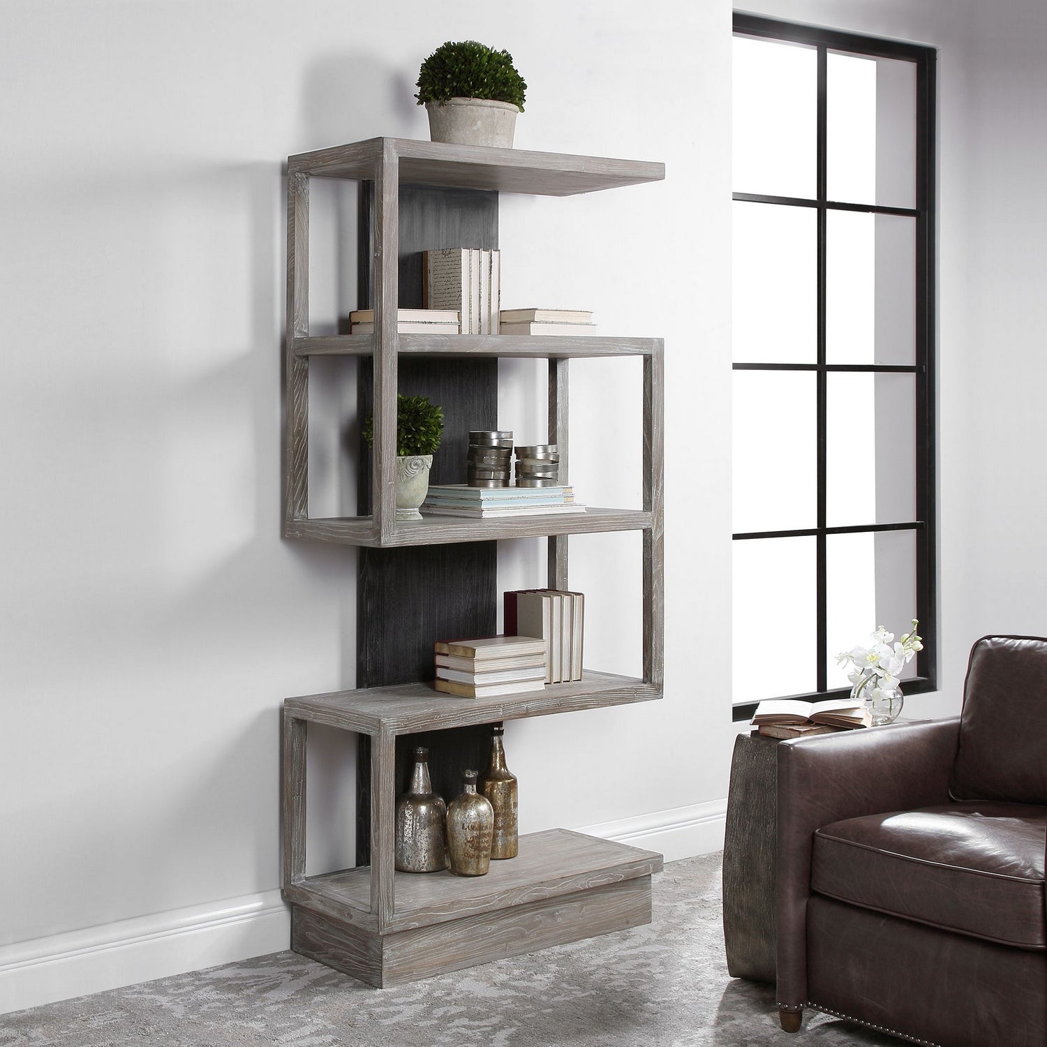 Uttermost - 24958 - Etagere - Nicasia - Light Gray