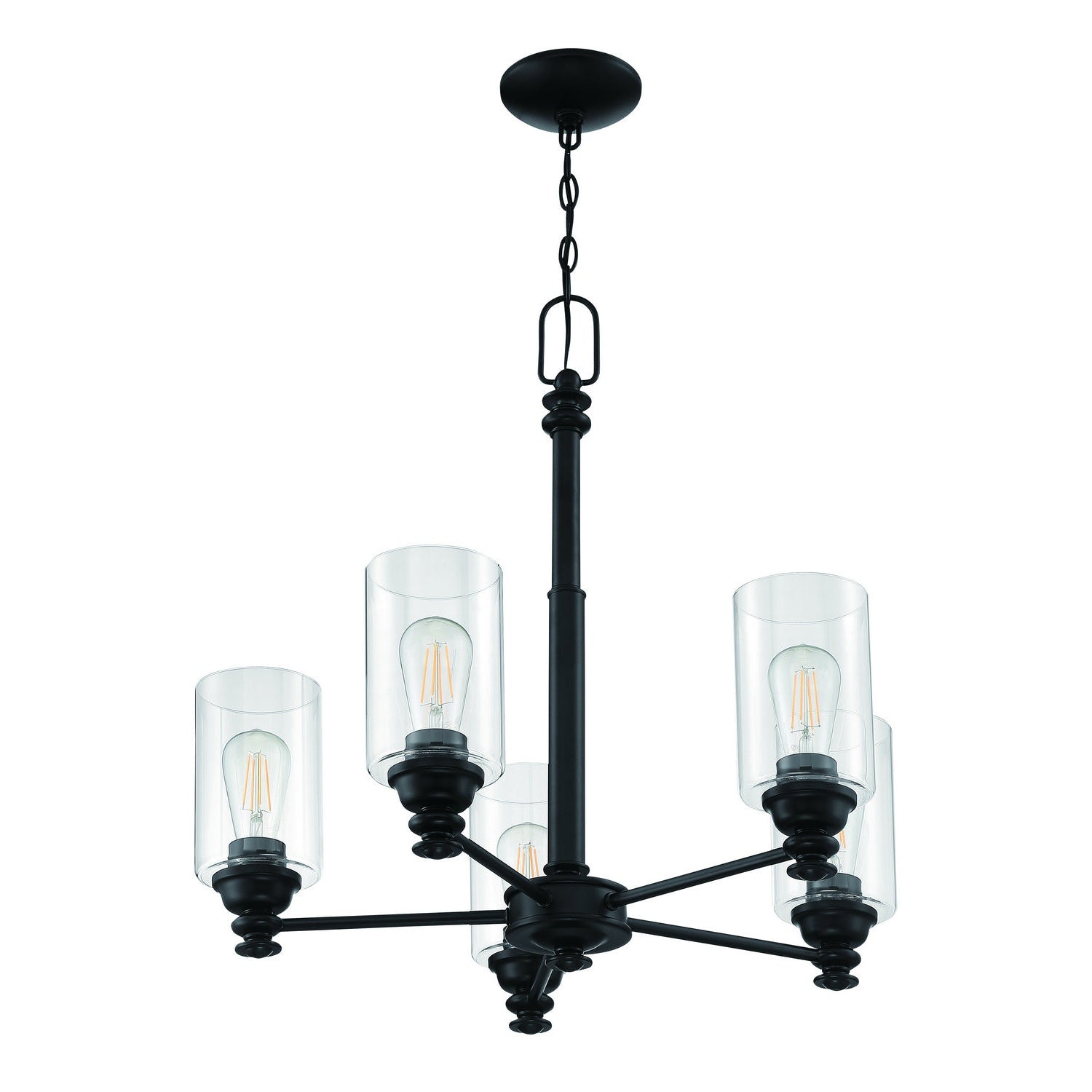 Craftmade - 49825-FB-C - Five Light Chandelier - Dardyn - Flat Black