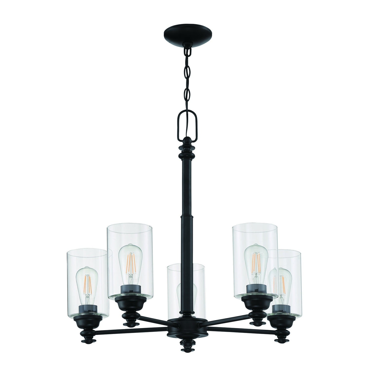 Craftmade - 49825-FB-C - Five Light Chandelier - Dardyn - Flat Black