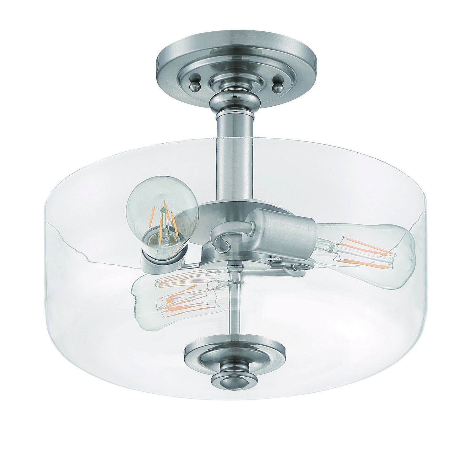 Craftmade - 49853-BNK-C - Three Light Convertible Semi Flush/Pendant - Dardyn - Brushed Polished Nickel