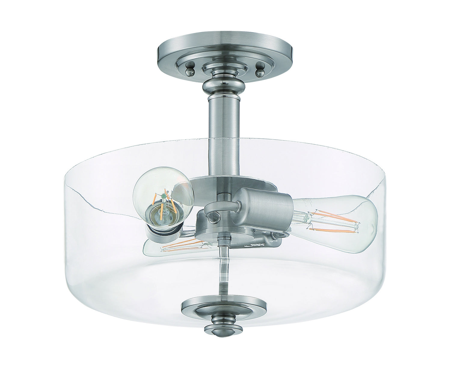 Craftmade - 49853-BNK-C - Three Light Convertible Semi Flush/Pendant - Dardyn - Brushed Polished Nickel