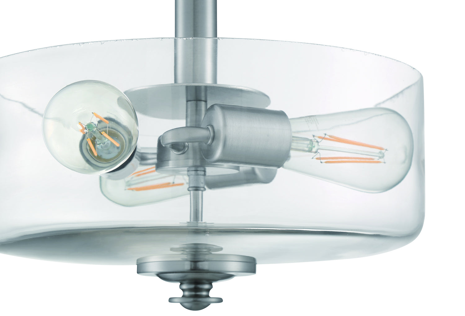 Craftmade - 49853-BNK-C - Three Light Convertible Semi Flush/Pendant - Dardyn - Brushed Polished Nickel