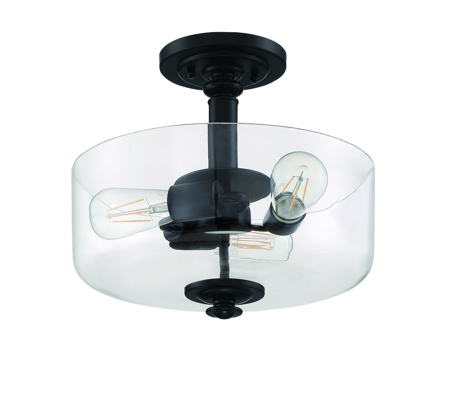 Craftmade - 49853-FB-C - Three Light Convertible Semi Flush/Pendant - Dardyn - Flat Black