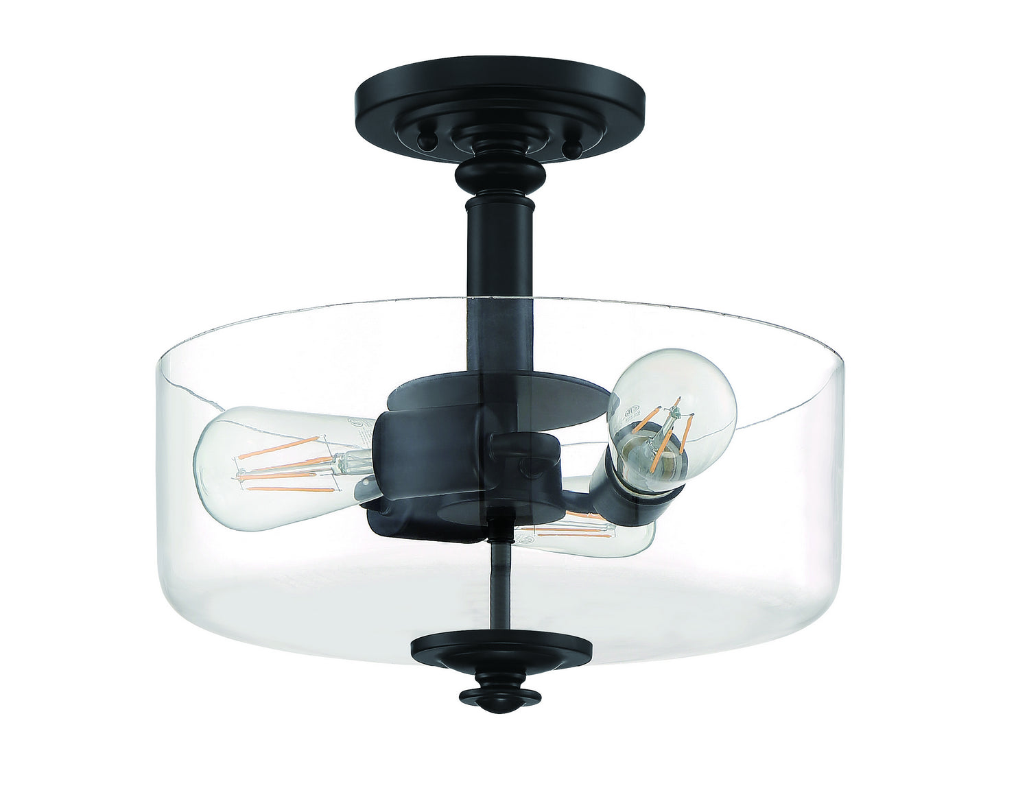 Craftmade - 49853-FB-C - Three Light Convertible Semi Flush/Pendant - Dardyn - Flat Black