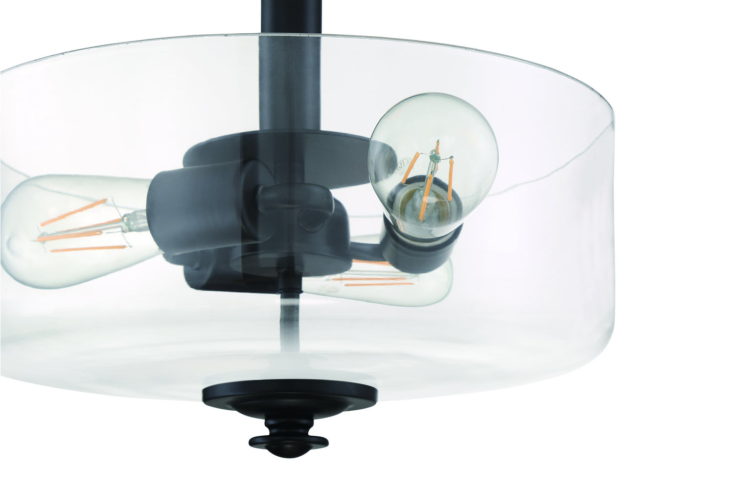 Craftmade - 49853-FB-C - Three Light Convertible Semi Flush/Pendant - Dardyn - Flat Black