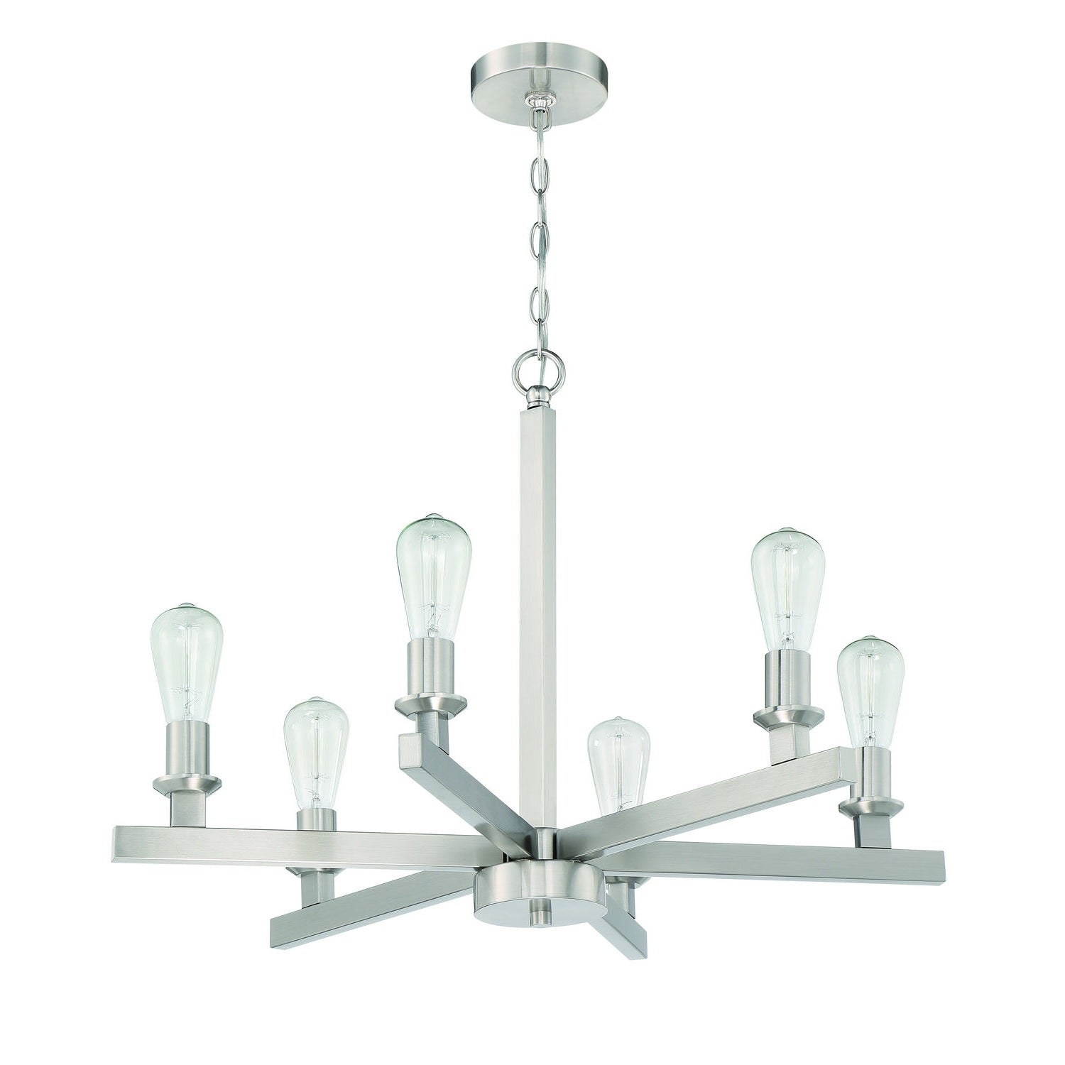 Craftmade - 53126-BNK - Six Light Chandelier - Chicago - Brushed Polished Nickel