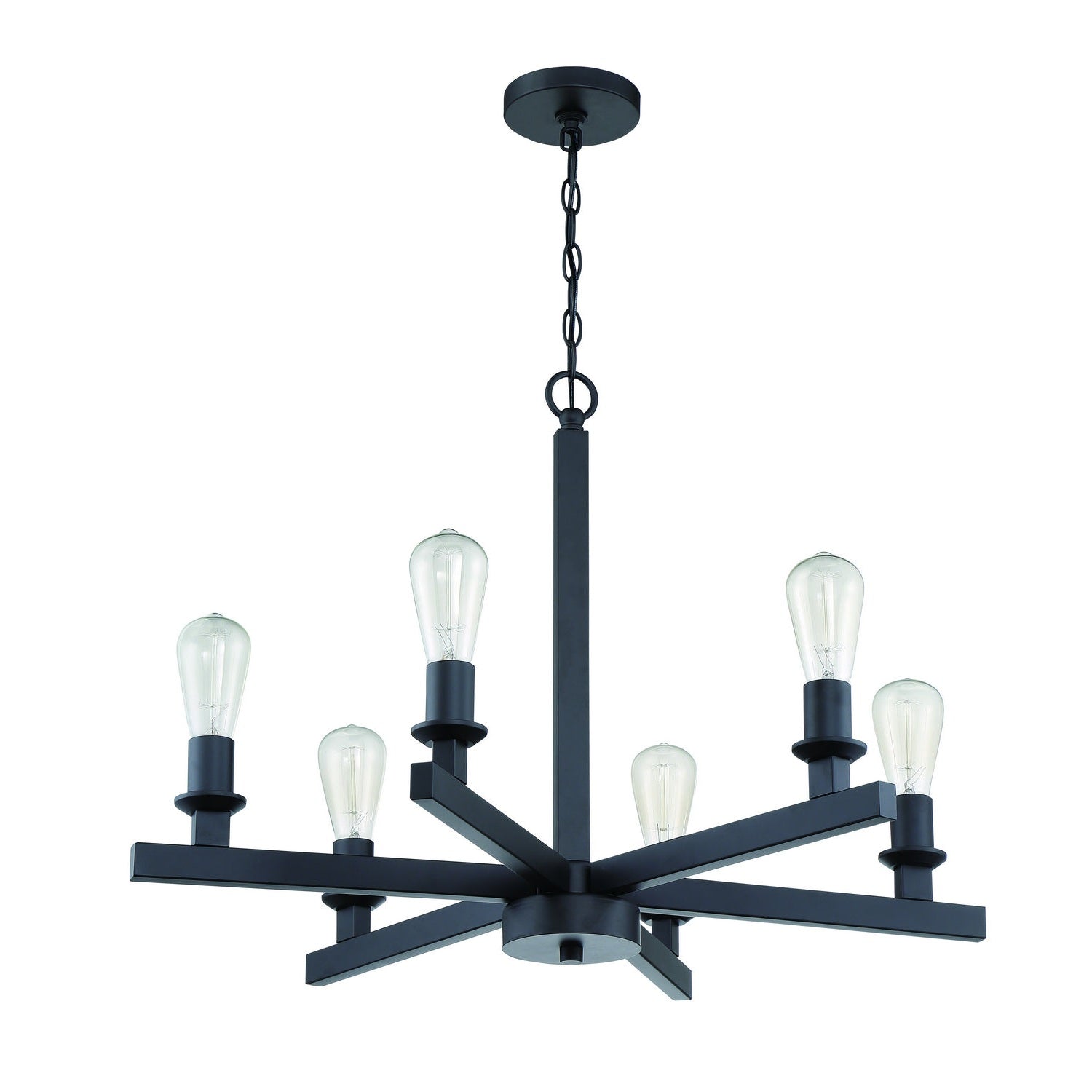 Craftmade - 53126-FB - Six Light Chandelier - Chicago - Flat Black