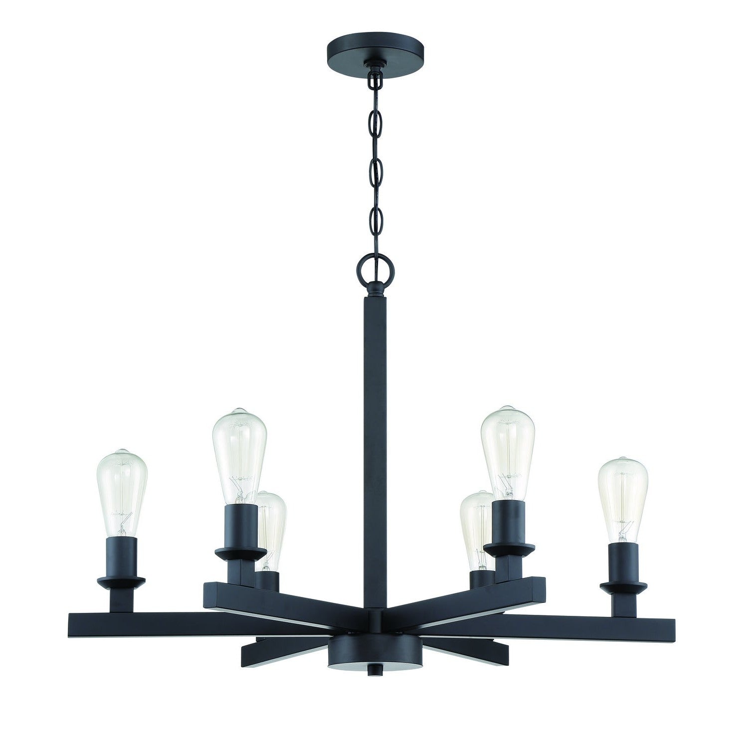 Craftmade - 53126-FB - Six Light Chandelier - Chicago - Flat Black
