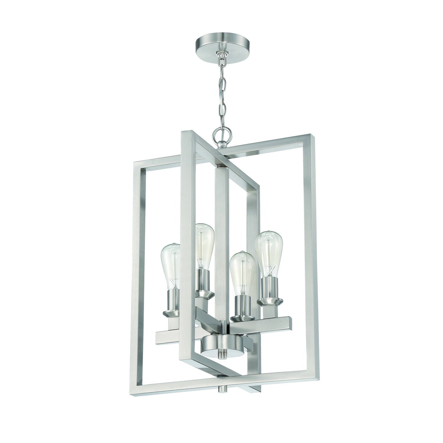 Craftmade - 53134-BNK - Four Light Foyer Pendant - Chicago - Brushed Polished Nickel
