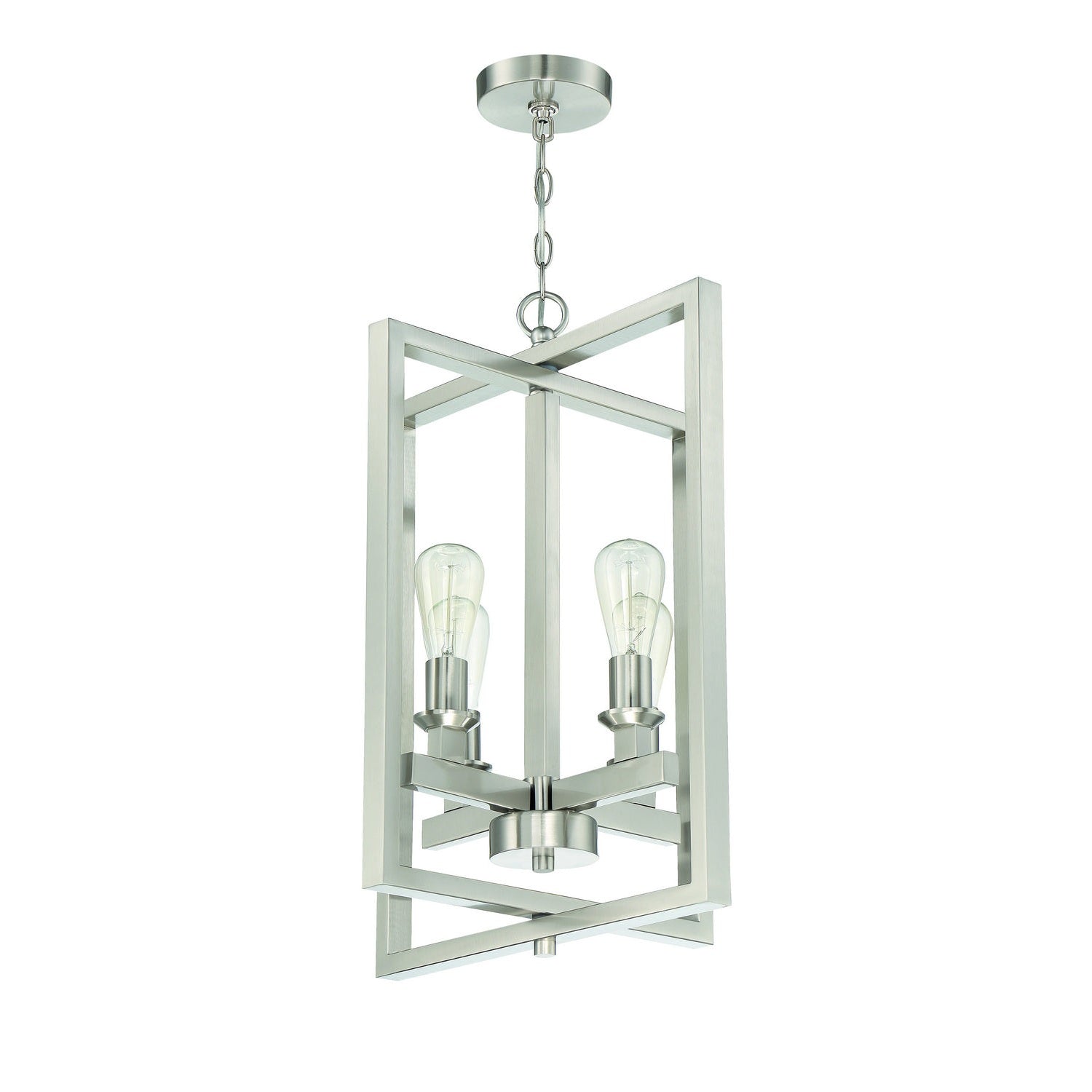 Craftmade - 53134-BNK - Four Light Foyer Pendant - Chicago - Brushed Polished Nickel