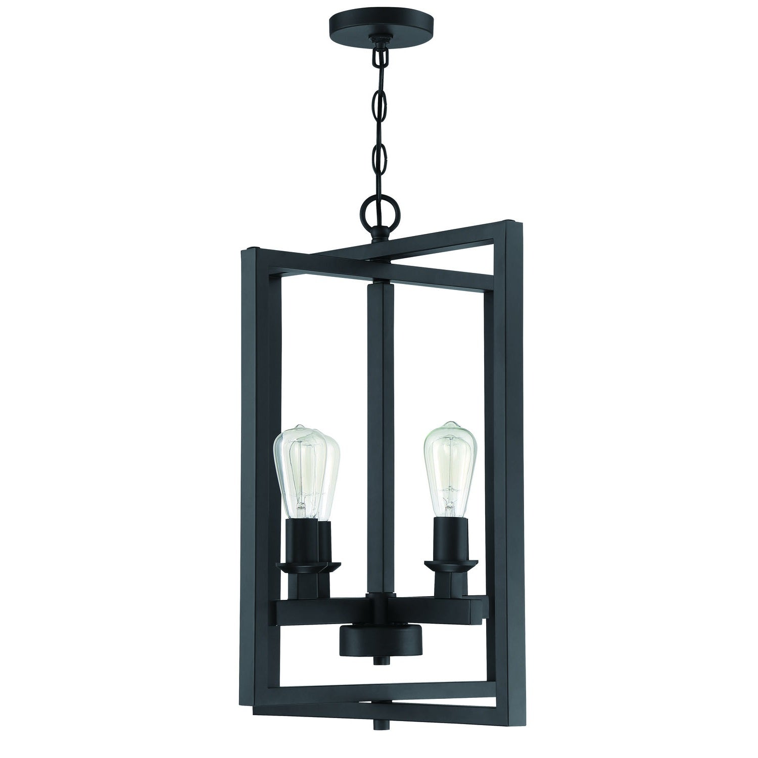 Craftmade - 53134-FB - Four Light Foyer Pendant - Chicago - Flat Black